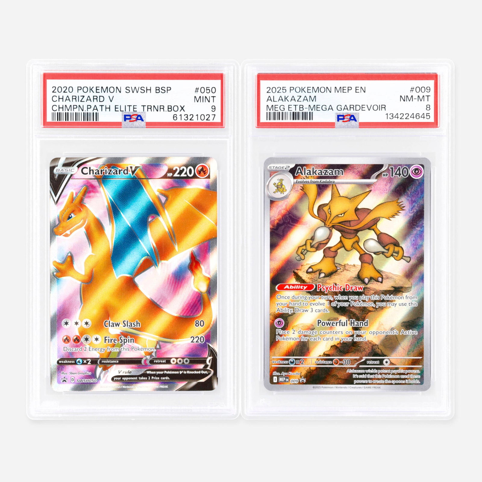 Pokemon Sword & Shield Mega Evolution Black Star Promos SWSH050 Charizard V Alakazam Elite Box (1 of 2)