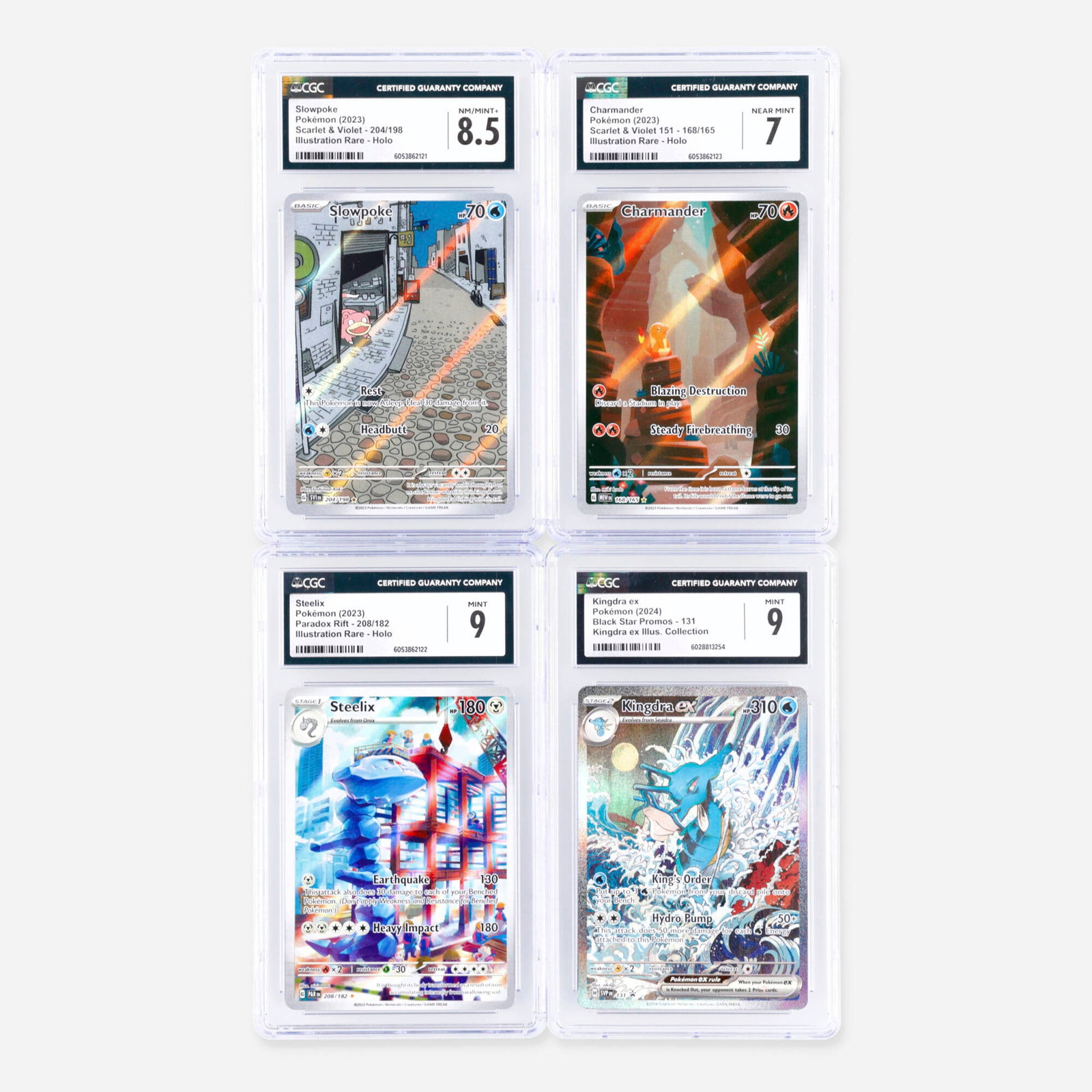 Four 2023 and 2024 Pokemon Illustration Rare Holo CGC Trading Card Group (1 of 2)