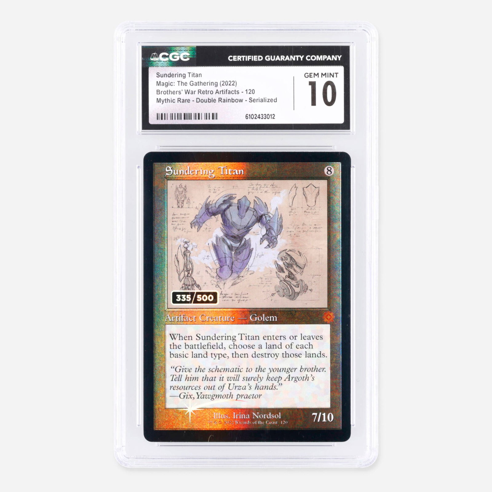 Magic The Gathering Brothers' War Retro Artifacts Sundering Titan Mythic Rare Double Rainbow (1 of 2)