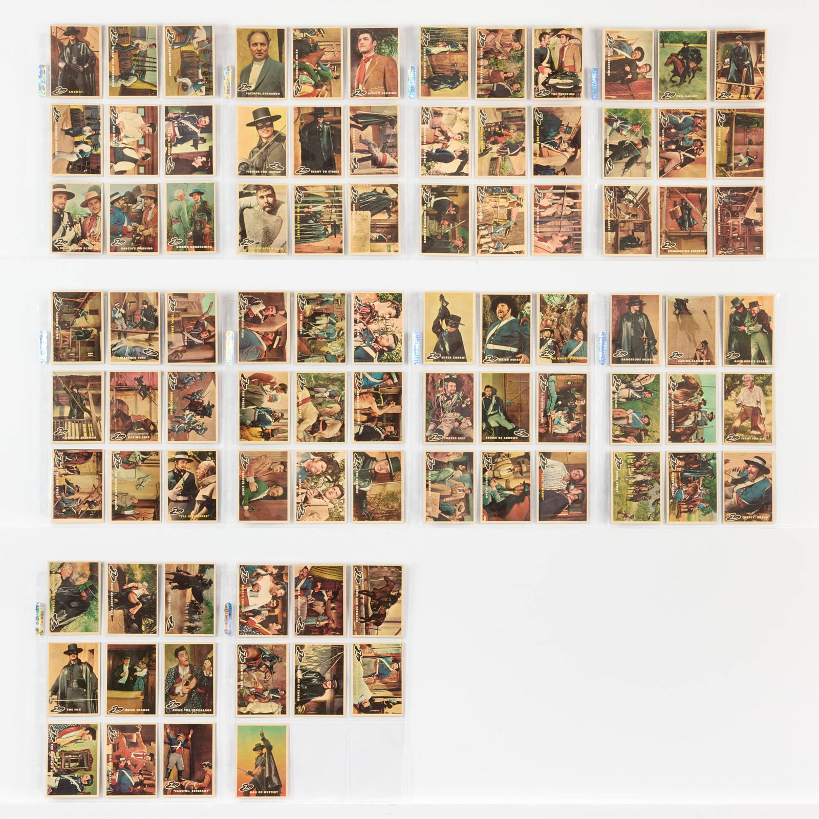 88 1958 Topps Zorro #1-#88 Complete Set Trading Card Group: 88 1958 Topps Zorro #1-#88 Complete Set Trading Card Group USA, 1958 Includes complete 88 card set, including 1 Zorro! Cards are LP to NM. This work will ship from Millville, Massachusetts.