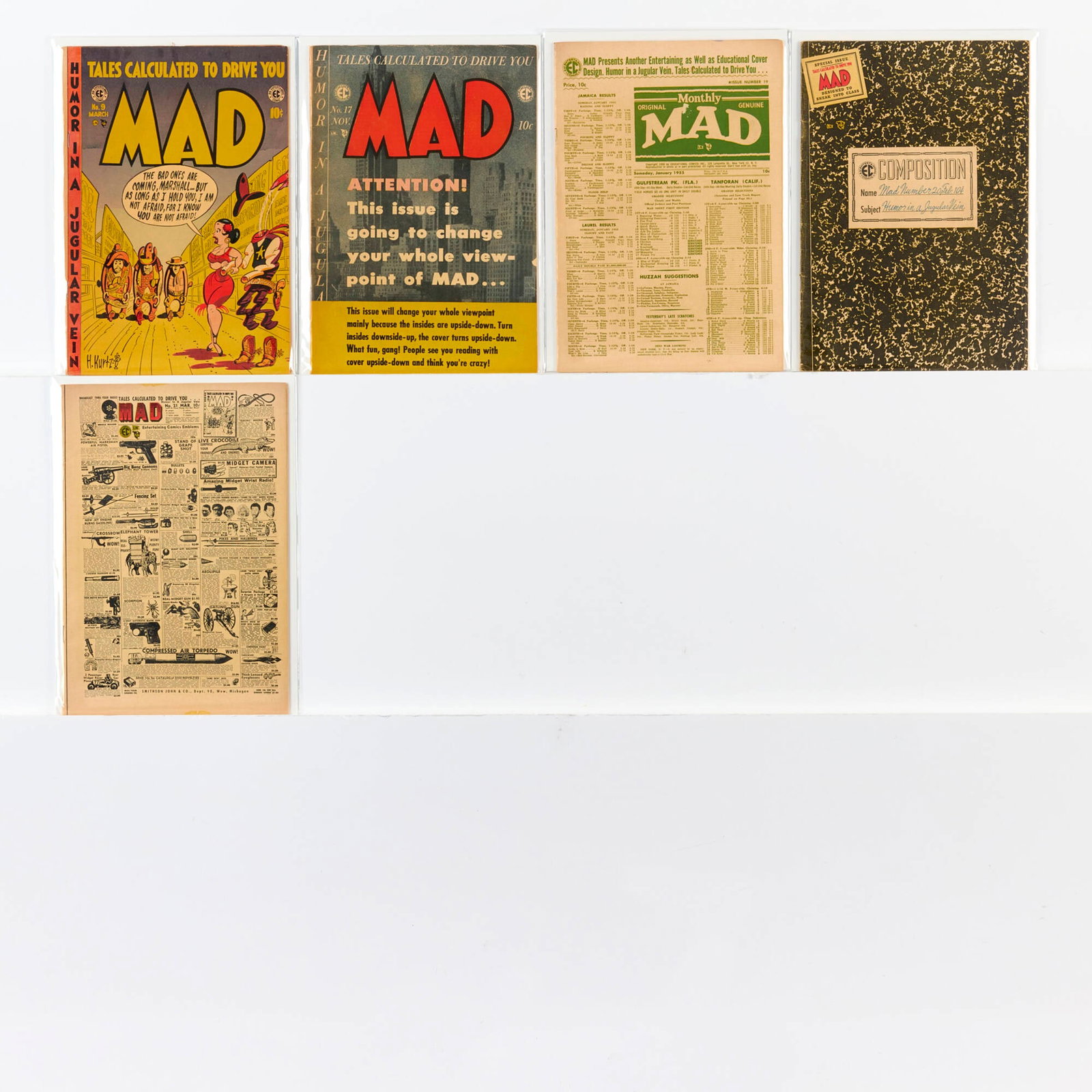 5 E.C. Comics Mad #9-#21 Group (1 of 1)