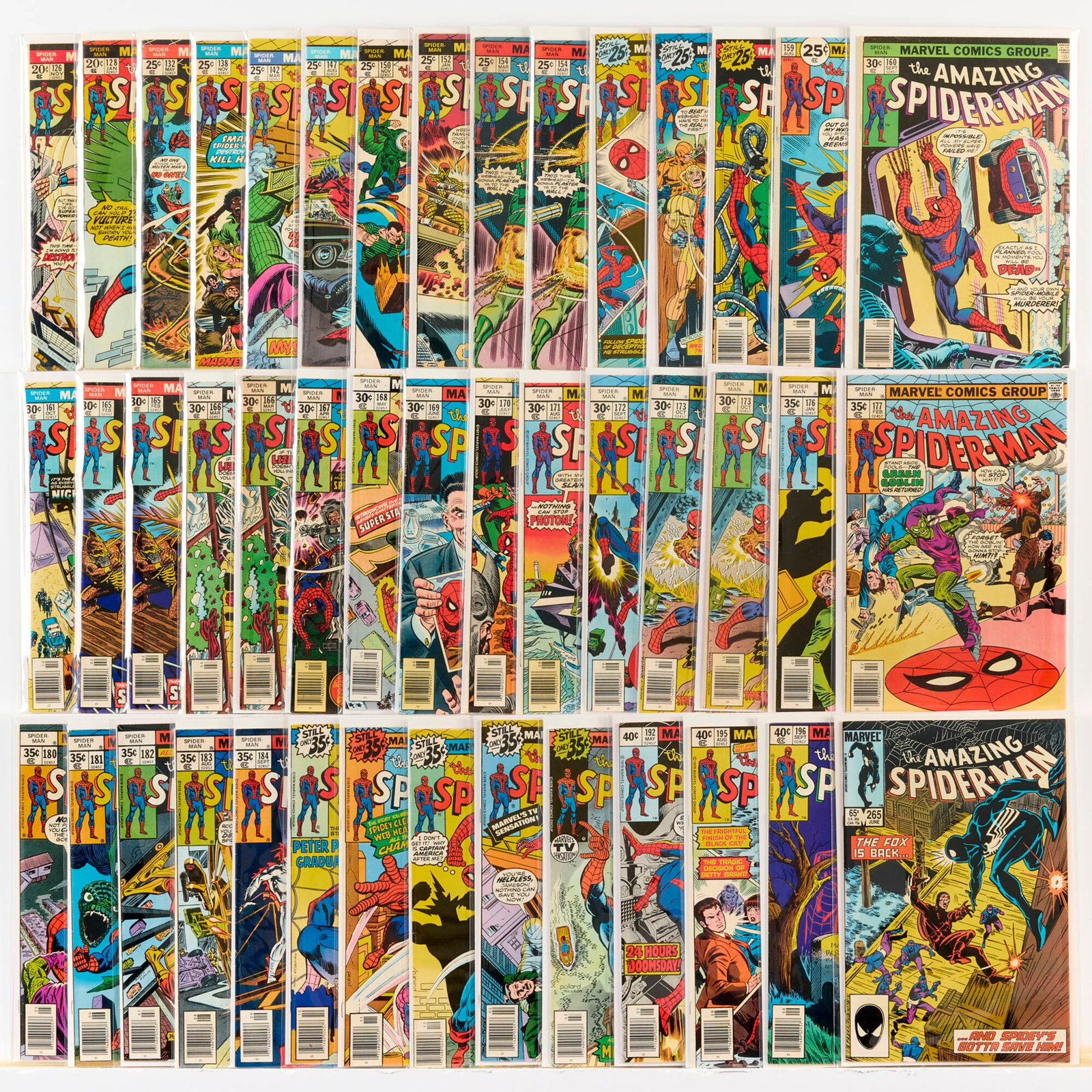 44 Marvel Comics Amazing Spider-Man #126-#265 Group (1 of 1)