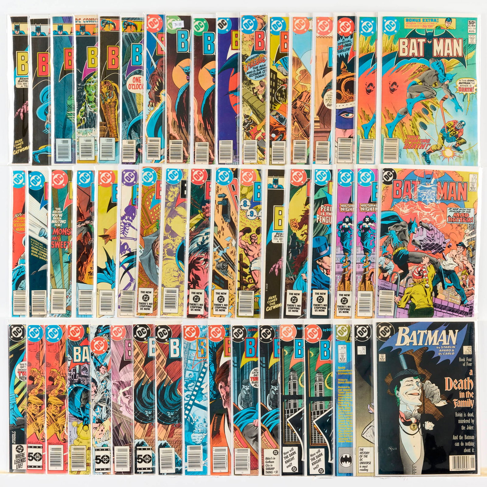 51 DC Comics Batman #274-#429 Group: 51 DC Comics Batman #274-#429 Group USA, 20th Century Group includes: DC Comics Batman #266 (x2), #274, #276, #277, #279, #280, #285, #292 (x2), #315, #318, #328, #329, #336, #338 (x2), #339, #343,