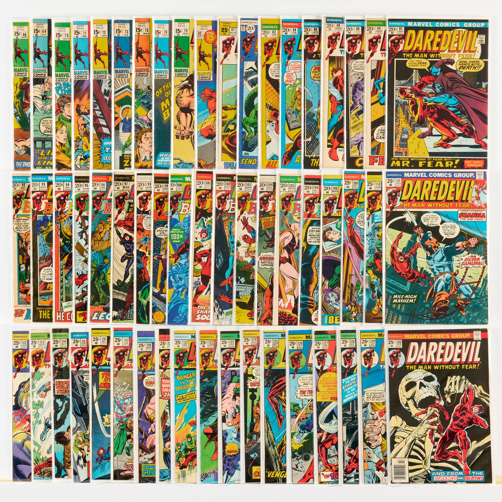 56 Marvel Comics Daredevil #68-#130 Group (1 of 1)