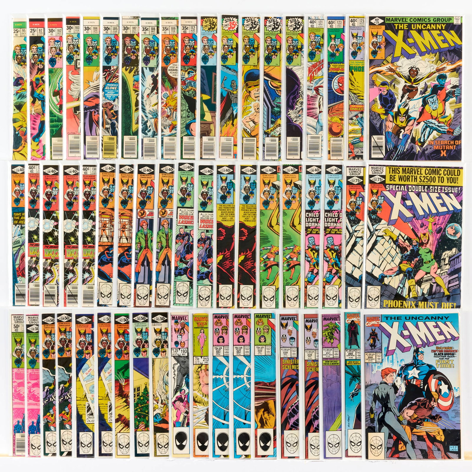 57 Marvel Comics X-Men and Uncanny X-Men #95-#268 Group (1 of 1)