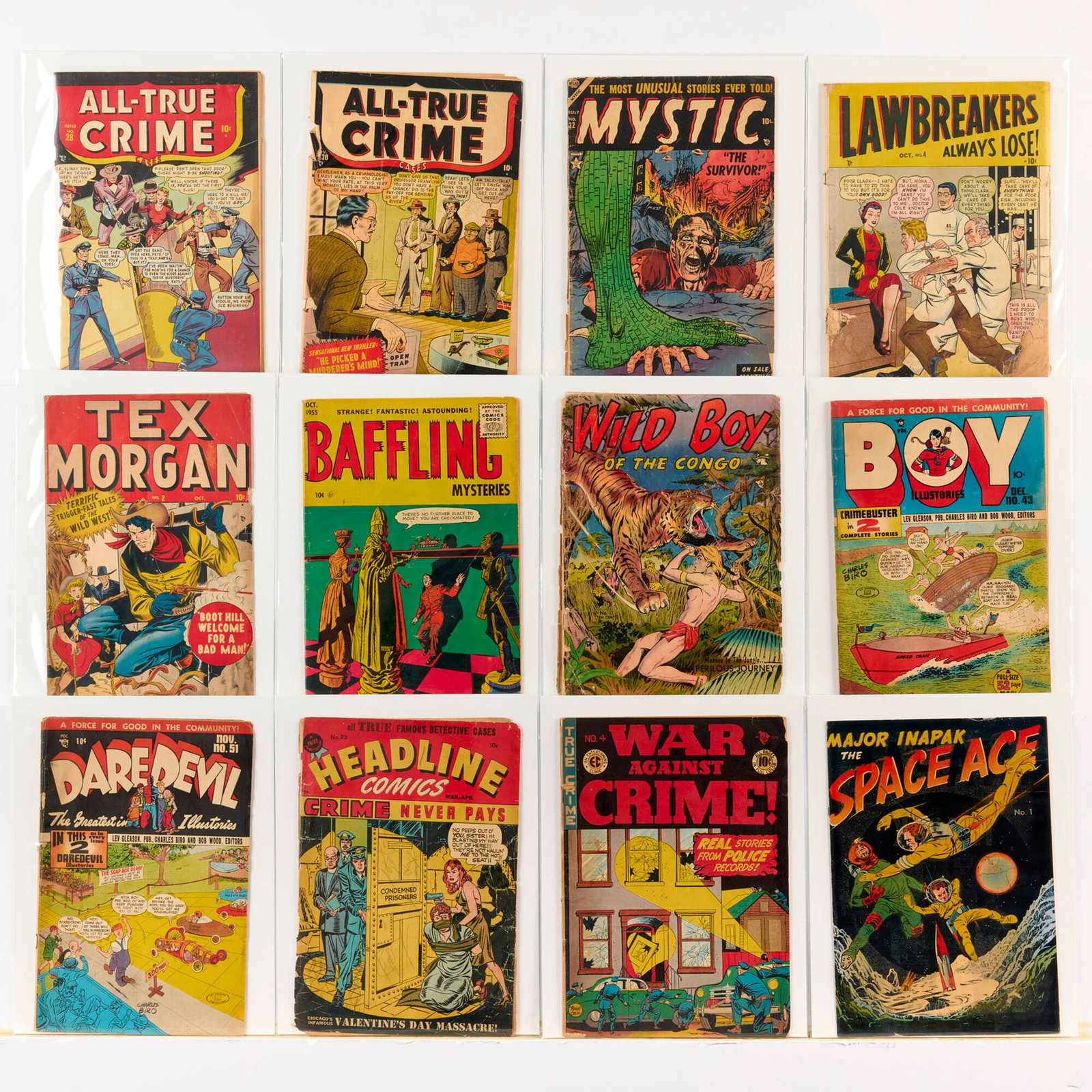 20 Mixed Publisher Golden Age Group: 20 Mixed Publisher Golden Age Group USA, 20th Century Group includes: Ace Periodicals Baffling Mysteries #26 (2.5-3.5); Atlas Comics Mystic #32 (1.5-2.0); Con