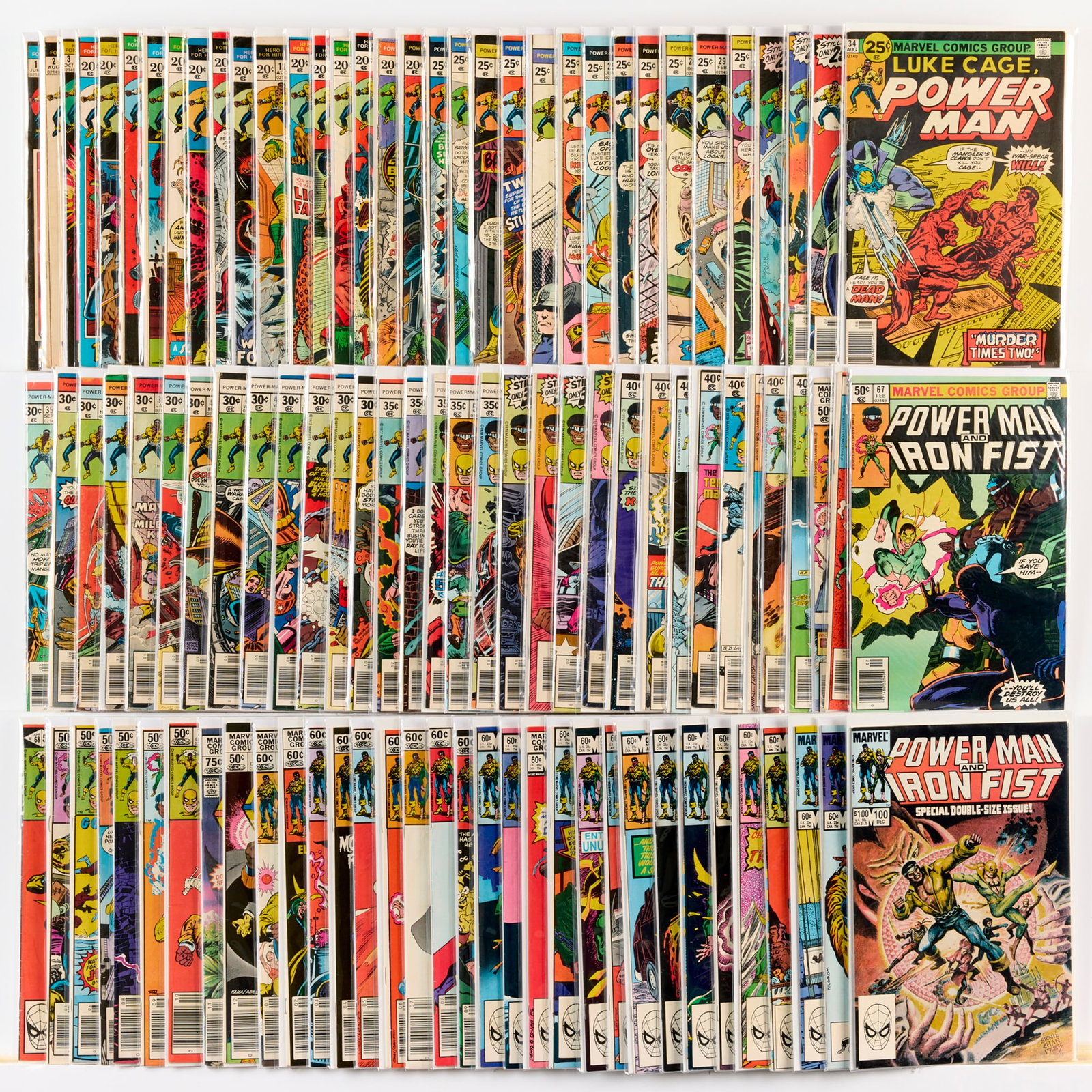 100 Marvel Comics Hero For Hire/Power Man/Power Man and Iron Fist #1-#100 Complete Run Group (1 of 1)