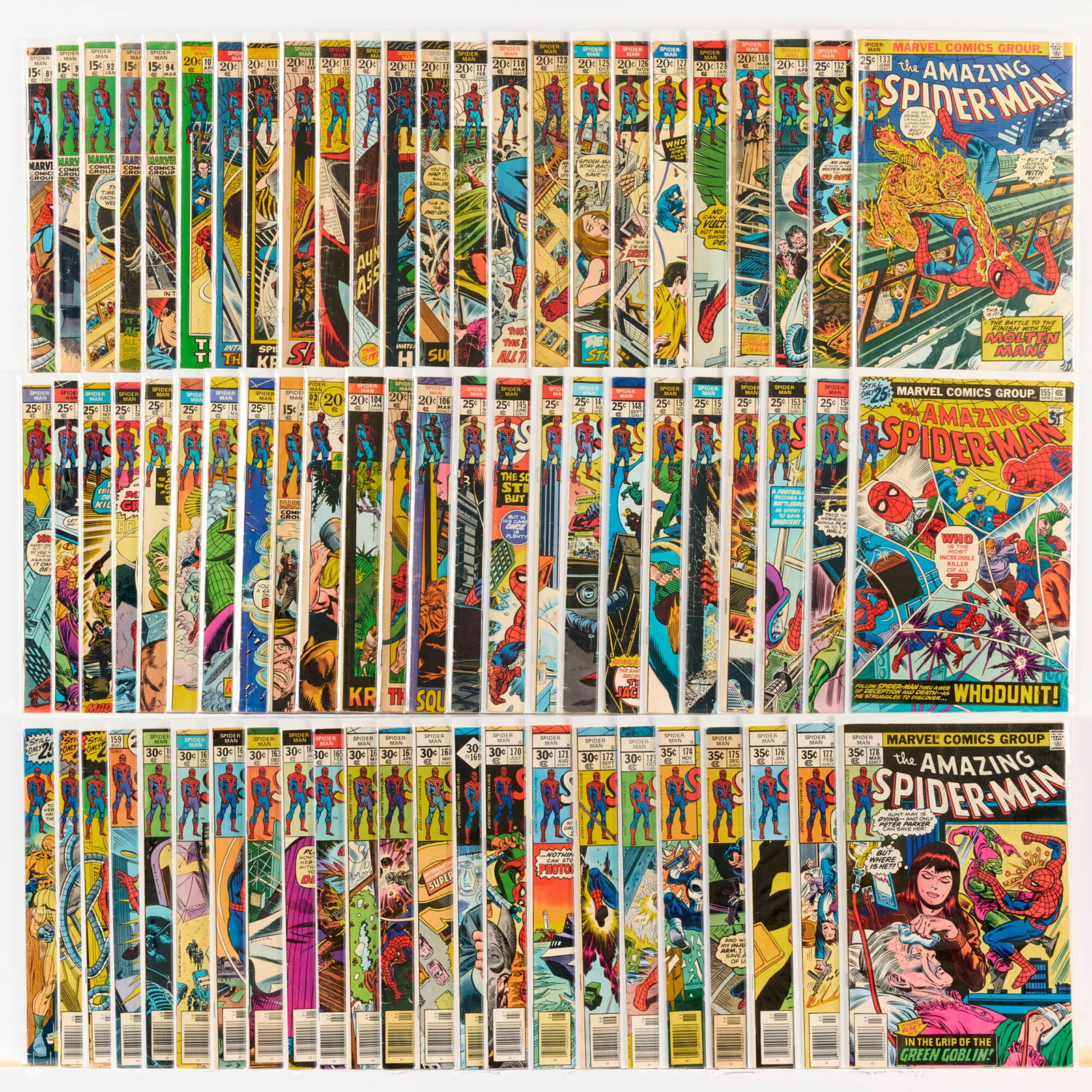 140 Marvel Comics Amazing Spider-Man #89-#255 Group (1 of 2)