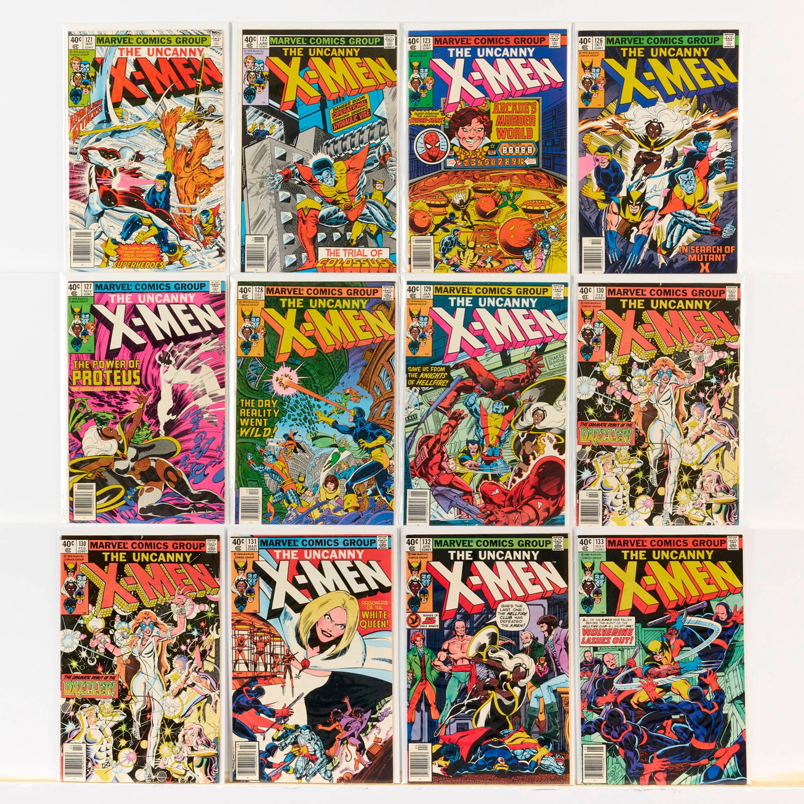 21 Marvel Comics X-Men #121-#140 Group (1 of 2)