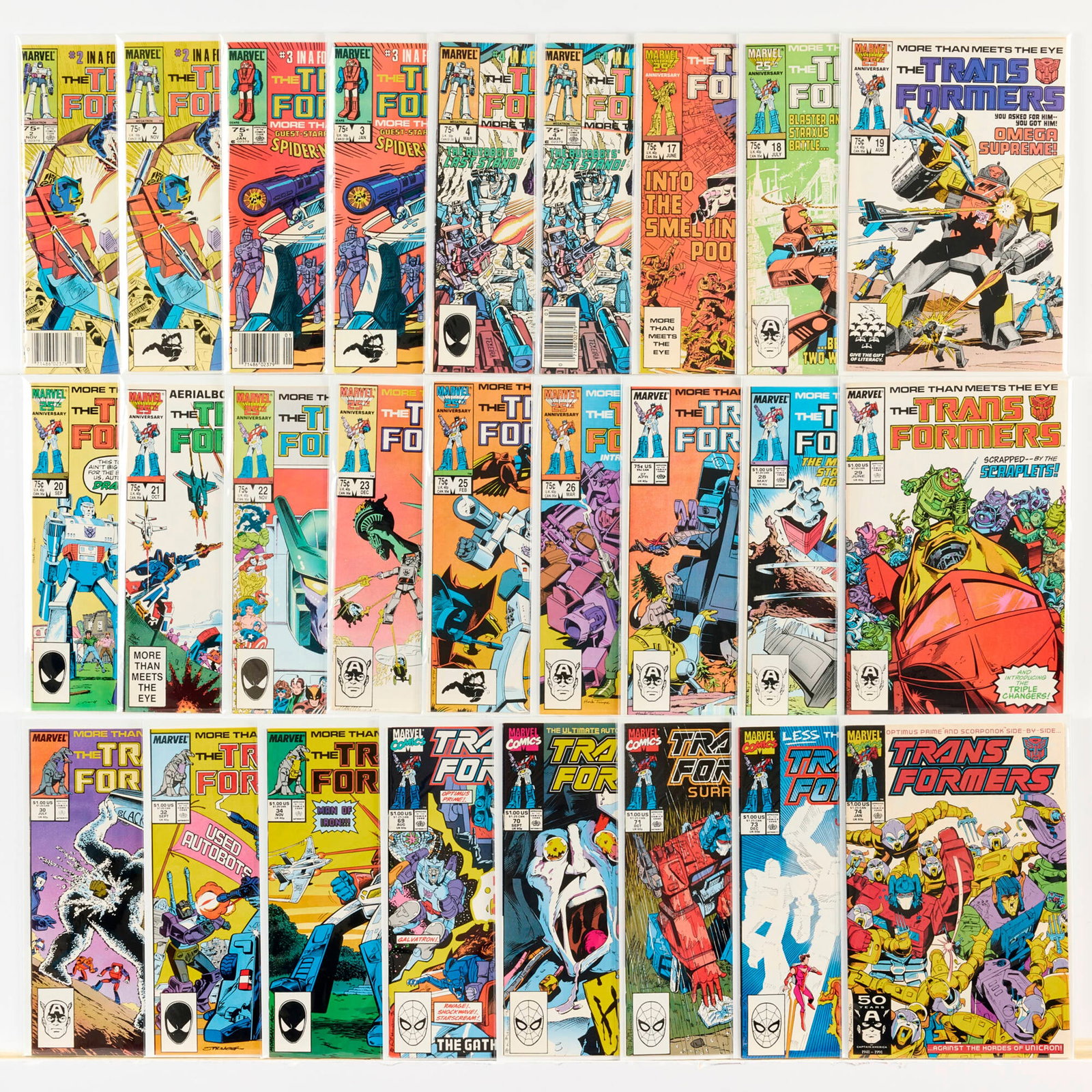 26 Marvel Comics Transformers #2-#74 Group (1 of 1)