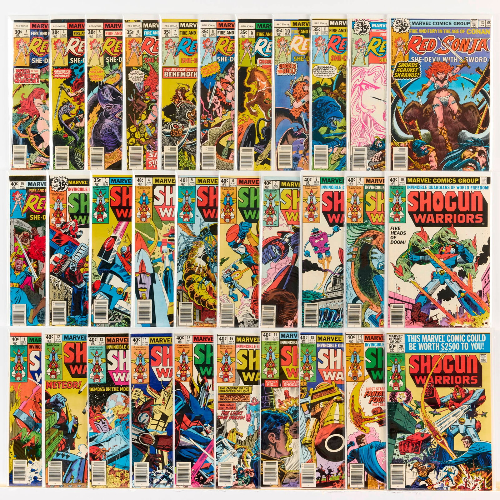 31 Marvel Comics Red Sonja and Shogun Warriors Group (1 of 1)