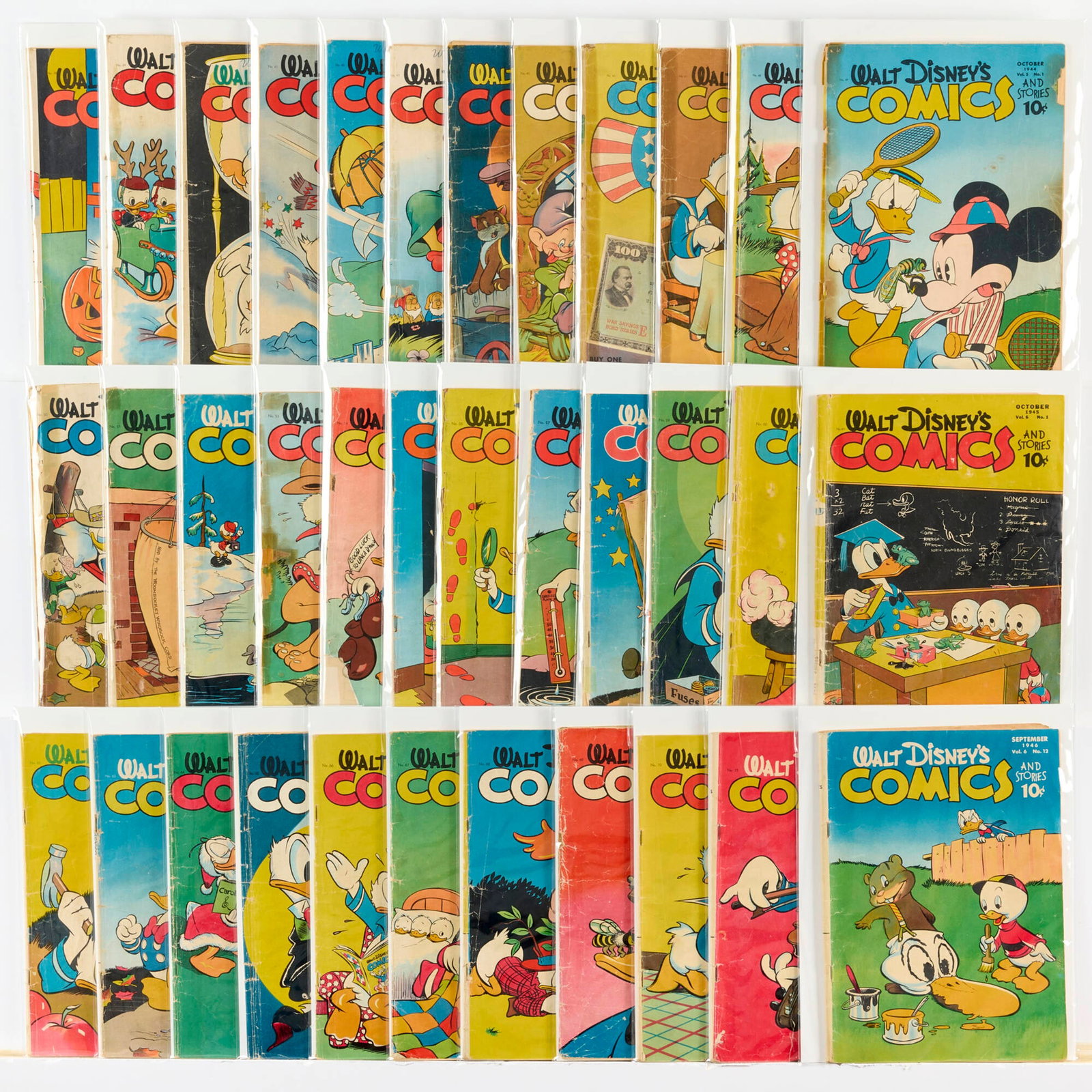 35 Dell Publishing Walt Disney's Comics and Stories Vol 4 #2-Vol 6 #12 Group (1 of 1)