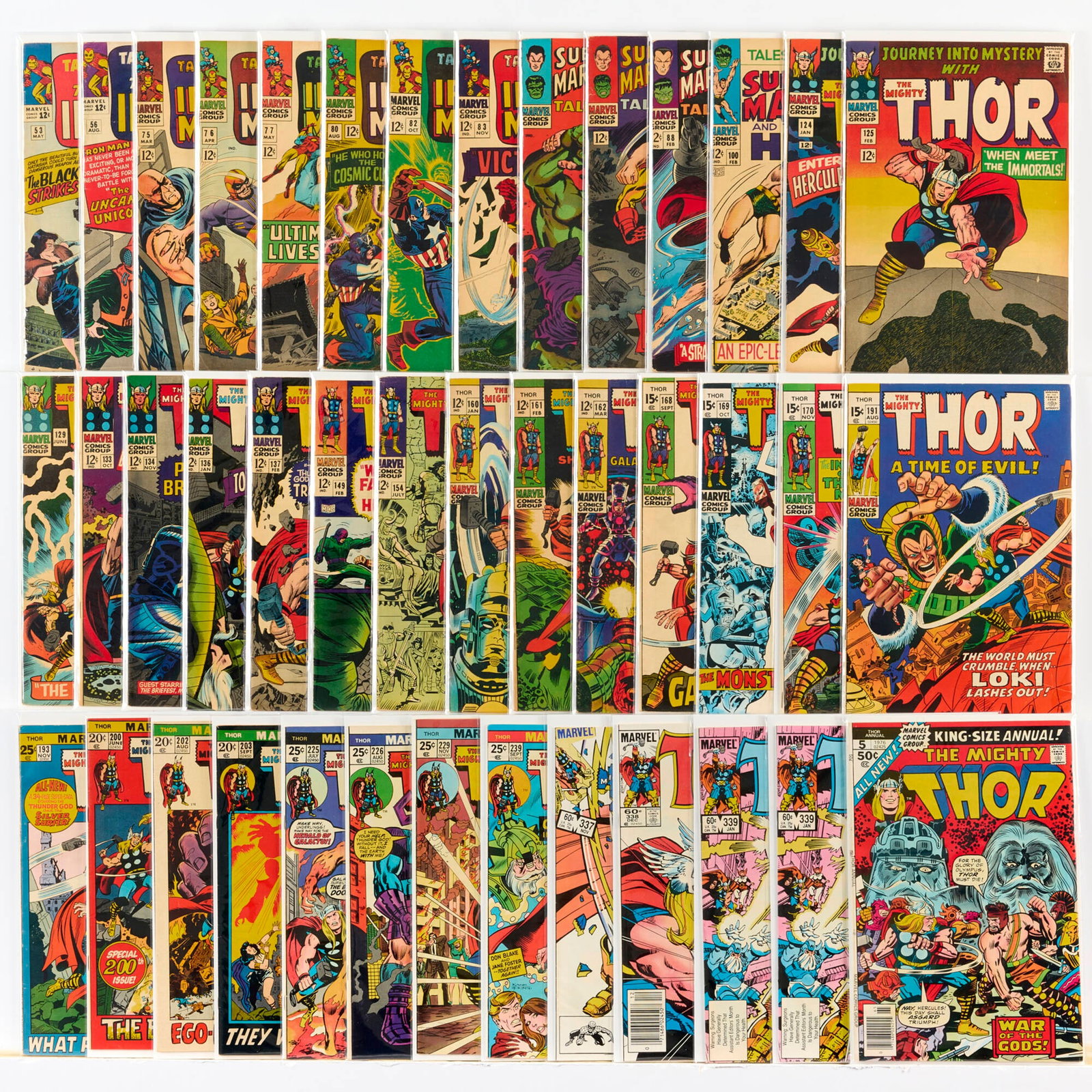 41 Marvel Comics Mixed Title Group: 41 Marvel Comics Mixed Title Group USA, 20th Century Group includes: Marvel Comics Journey into Mystery #124, #125 (Grads range 4.0-6.0); Tales of Suspense #53, #56, #75-#77, #80, #82, #83 (Grades