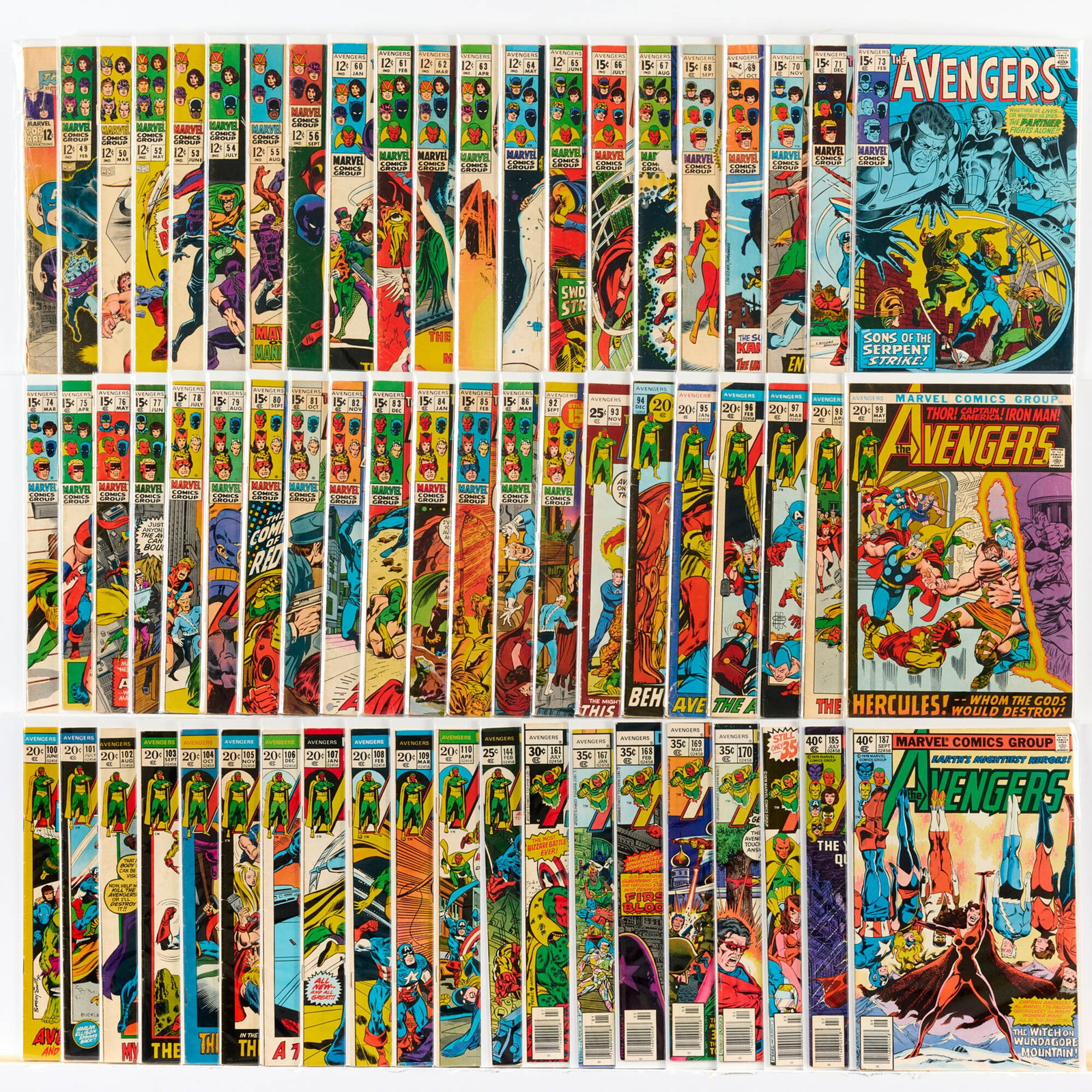 62 Marvel Comics Avengers #19-#187 Group (1 of 1)
