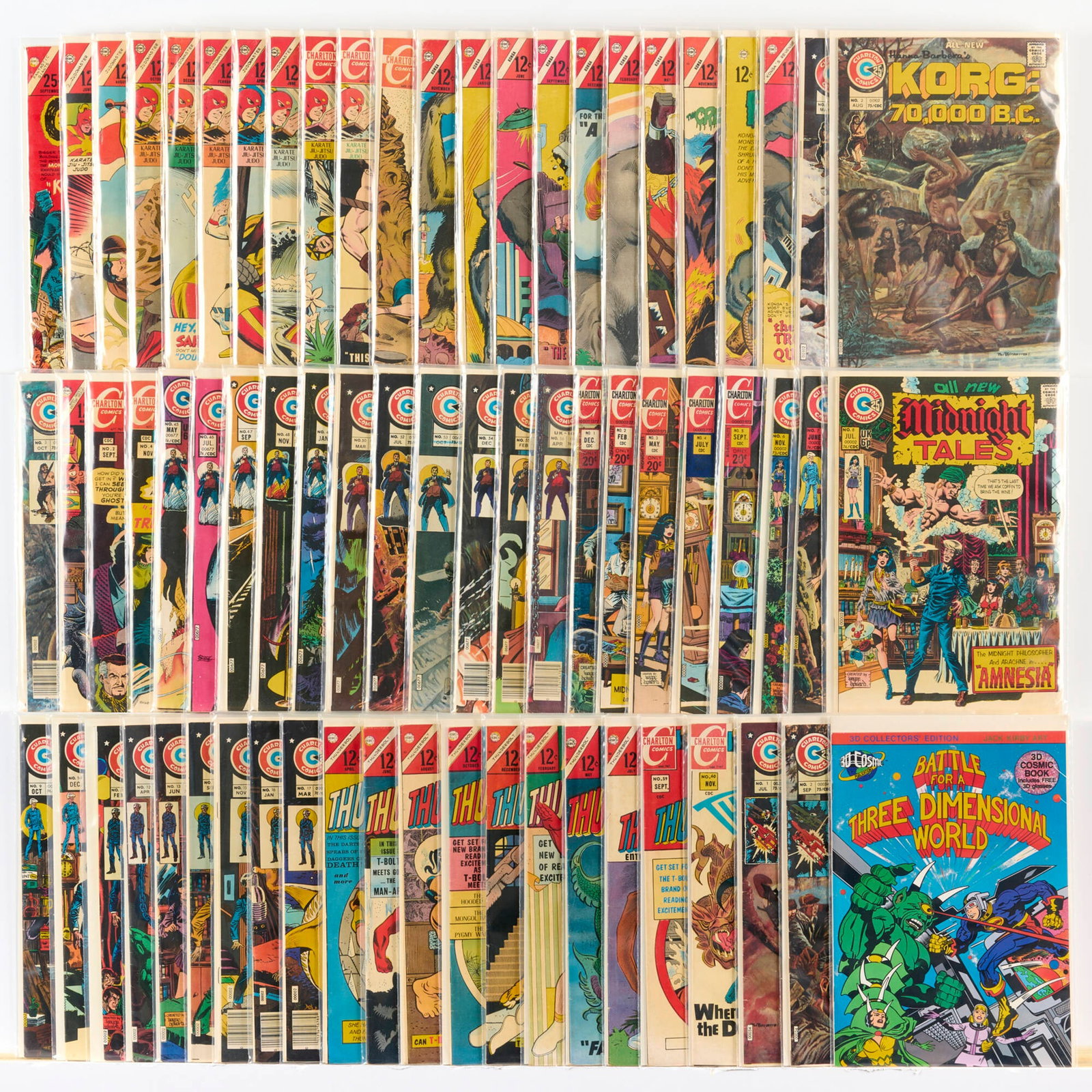 68 Charlton Comics Mixed Title Group: 68 Charlton Comics Mixed Title Group USA, 20th Century Group includes: Charlton Comics Fantastic Giants #24; Judo Master #89-#98 (Grades range 6.0-8.0); Konga #9, #10, #18-#23 (Grades range 5.0-7.0);