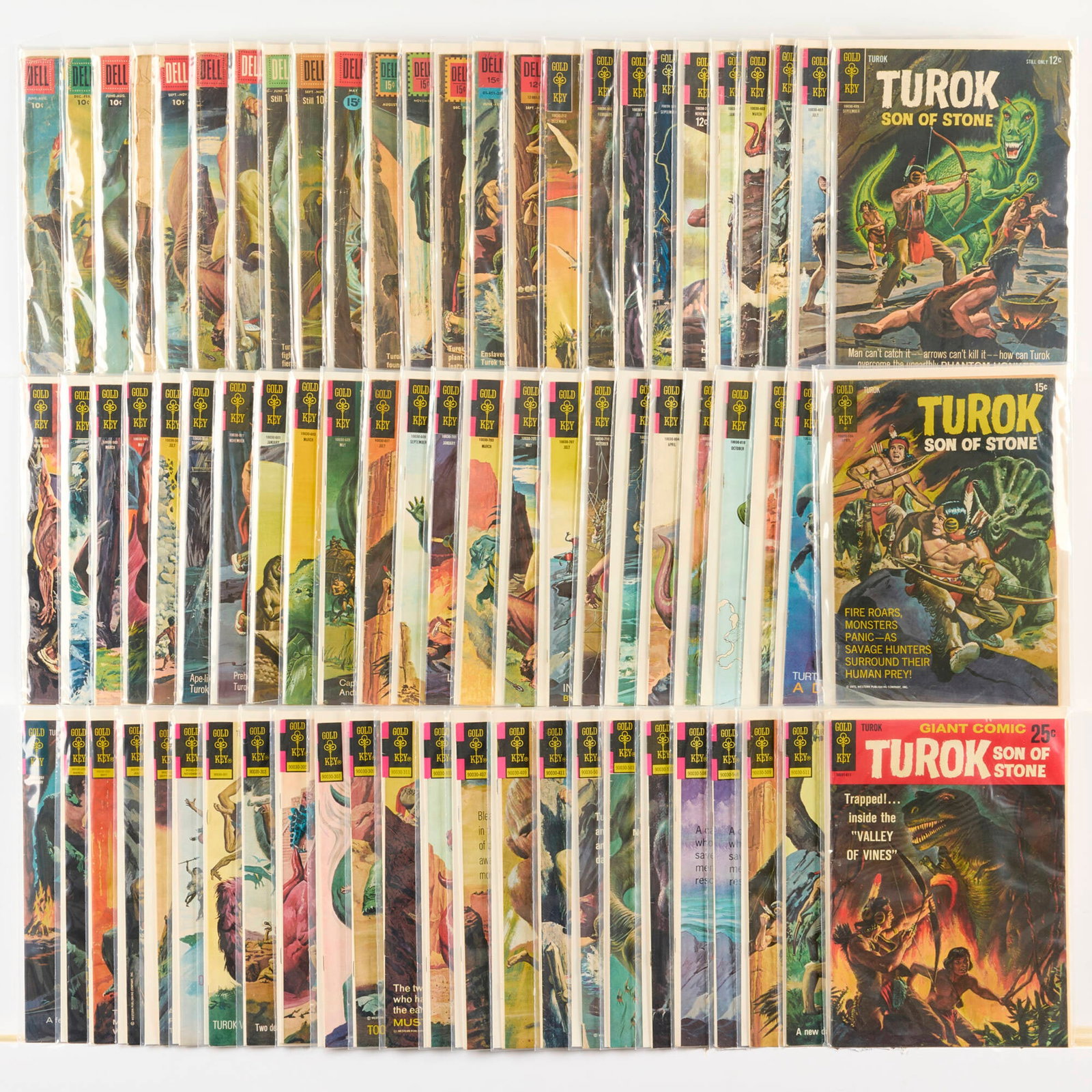 73 Dell Publishing and Gold Key Turok, Son of Stone #4-#100 Group: 73 Dell Publishing and Gold Key Turok, Son of Stone #4-#100 Group USA, 20th Century Group includes: Dell Publishing Turok, Son of Stone #4 (0.5-1.0), #6, #8 (Grades range 2.0-3.0), #9, #13 (0.5),