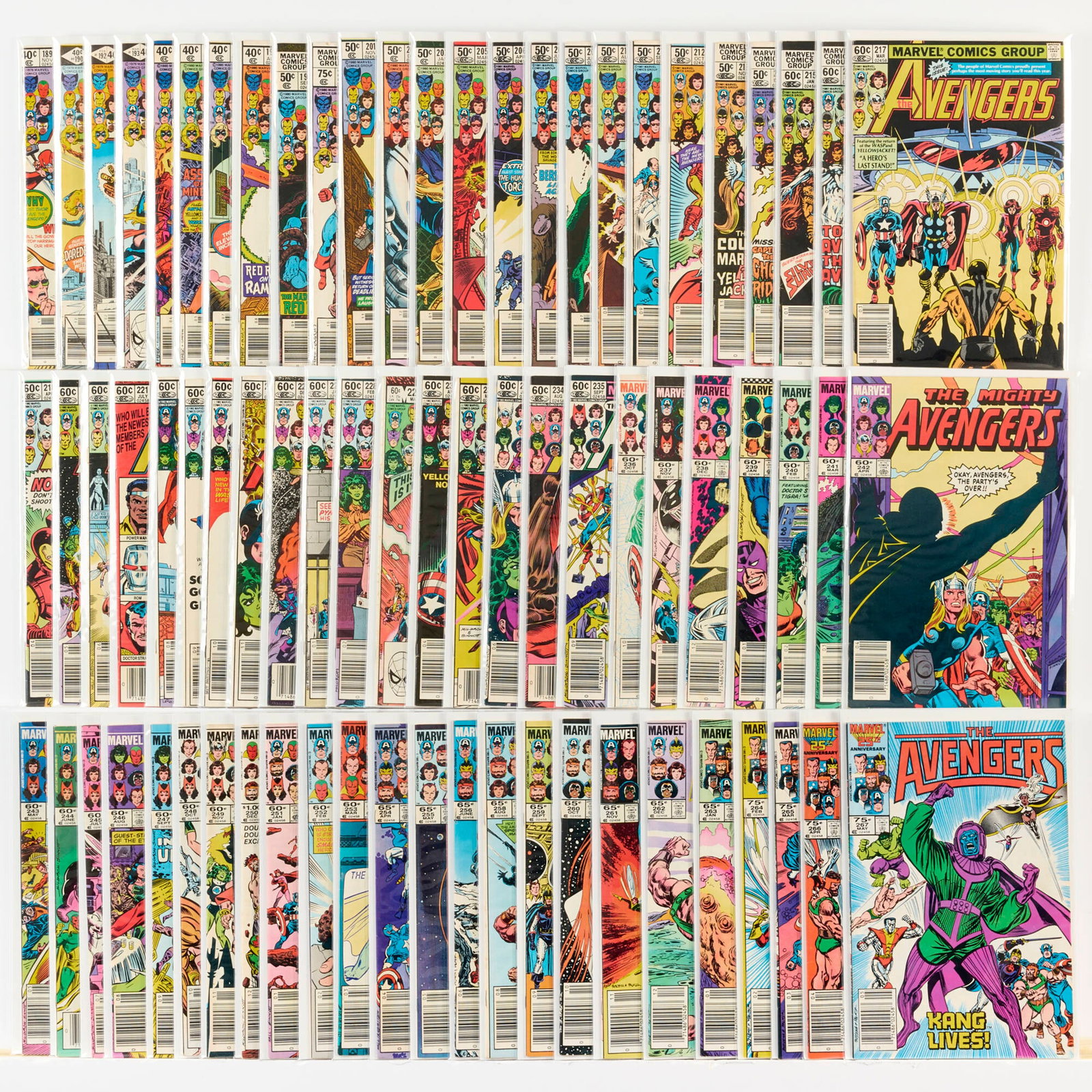 73 Marvel Comics Avengers #189-#267 Group (1 of 1)