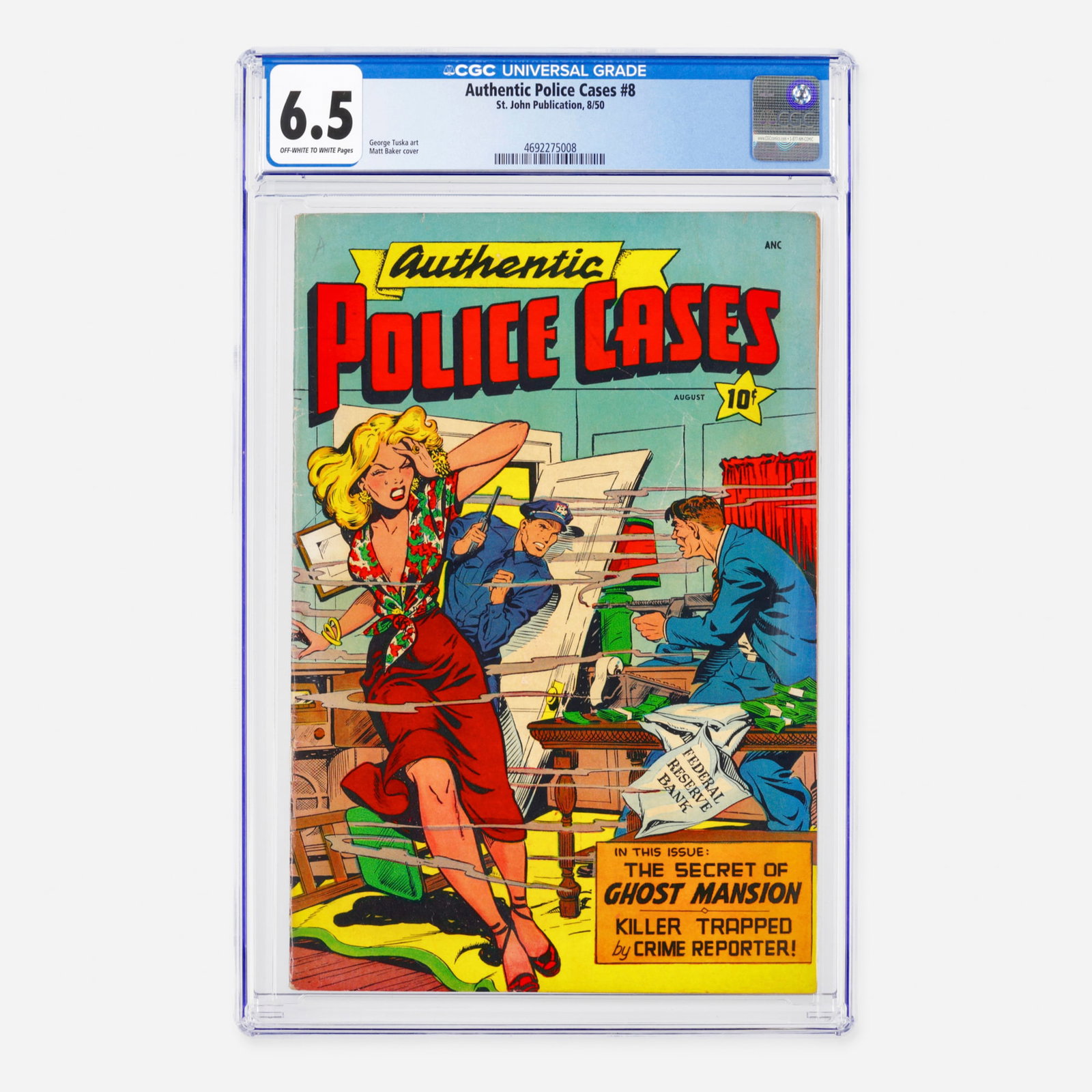 St. John Publication Authentic Police Cases #8 CGC 6.5 (1 of 2)