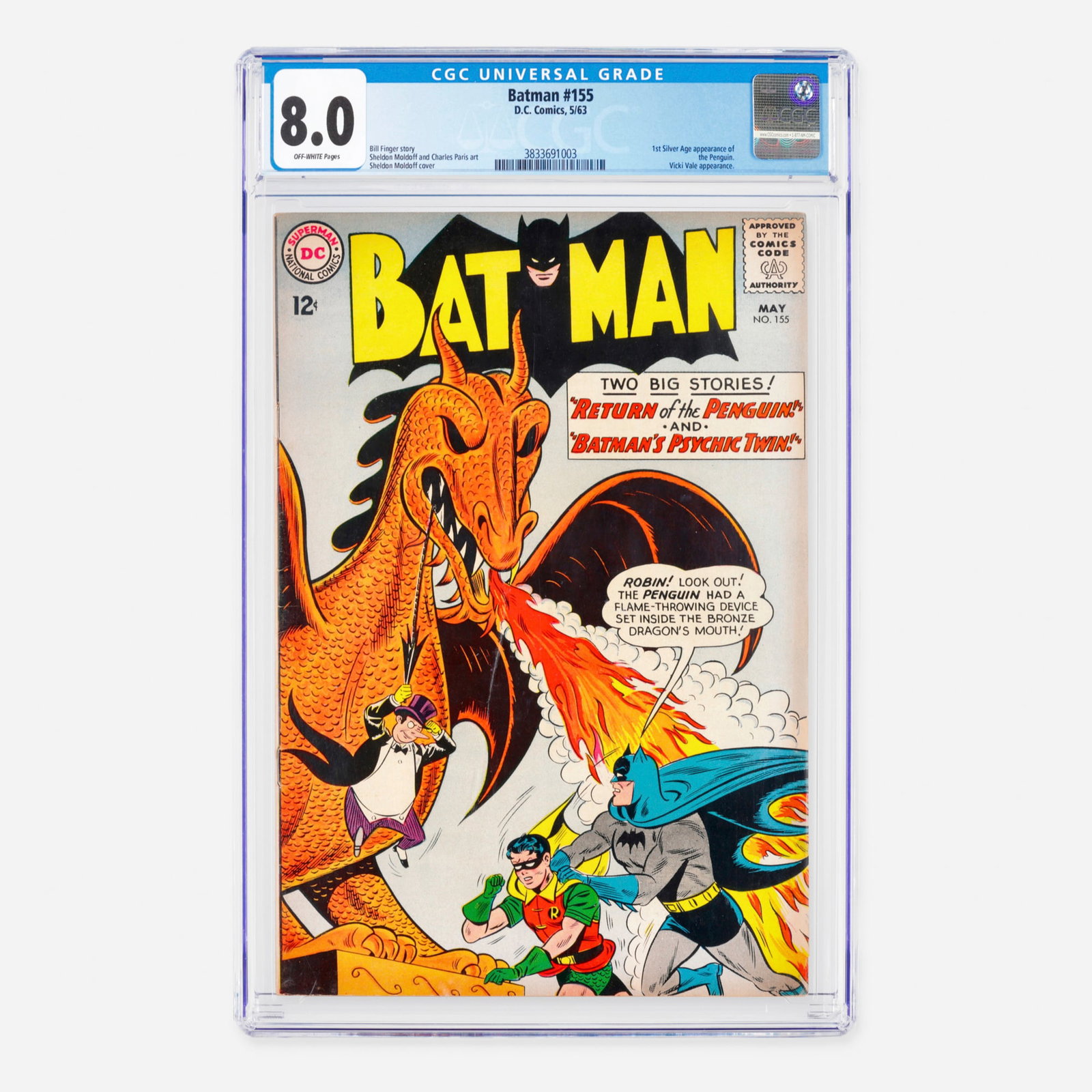 D.C. Comics Batman #155 CGC 8.0 (1 of 2)