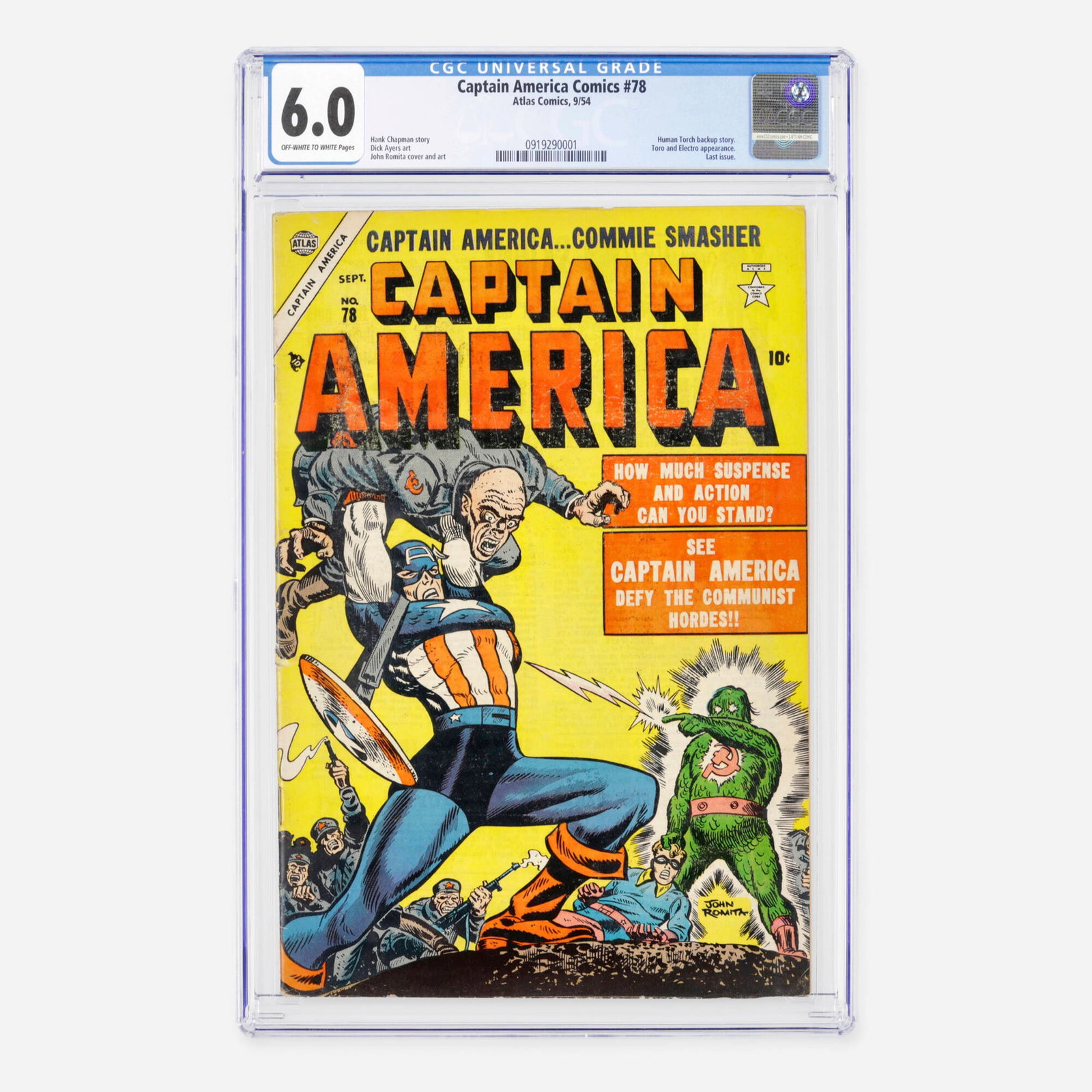 Atlas Comics Captain America Comics #78 CGC 6.0 (1 of 2)