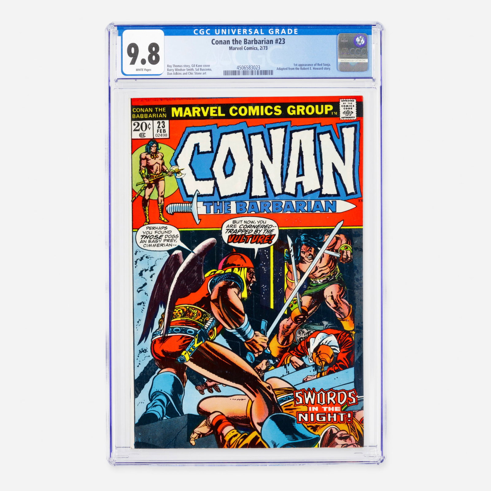 Marvel Comics Conan the Barbarian #23 CGC 9.8 (1 of 2)