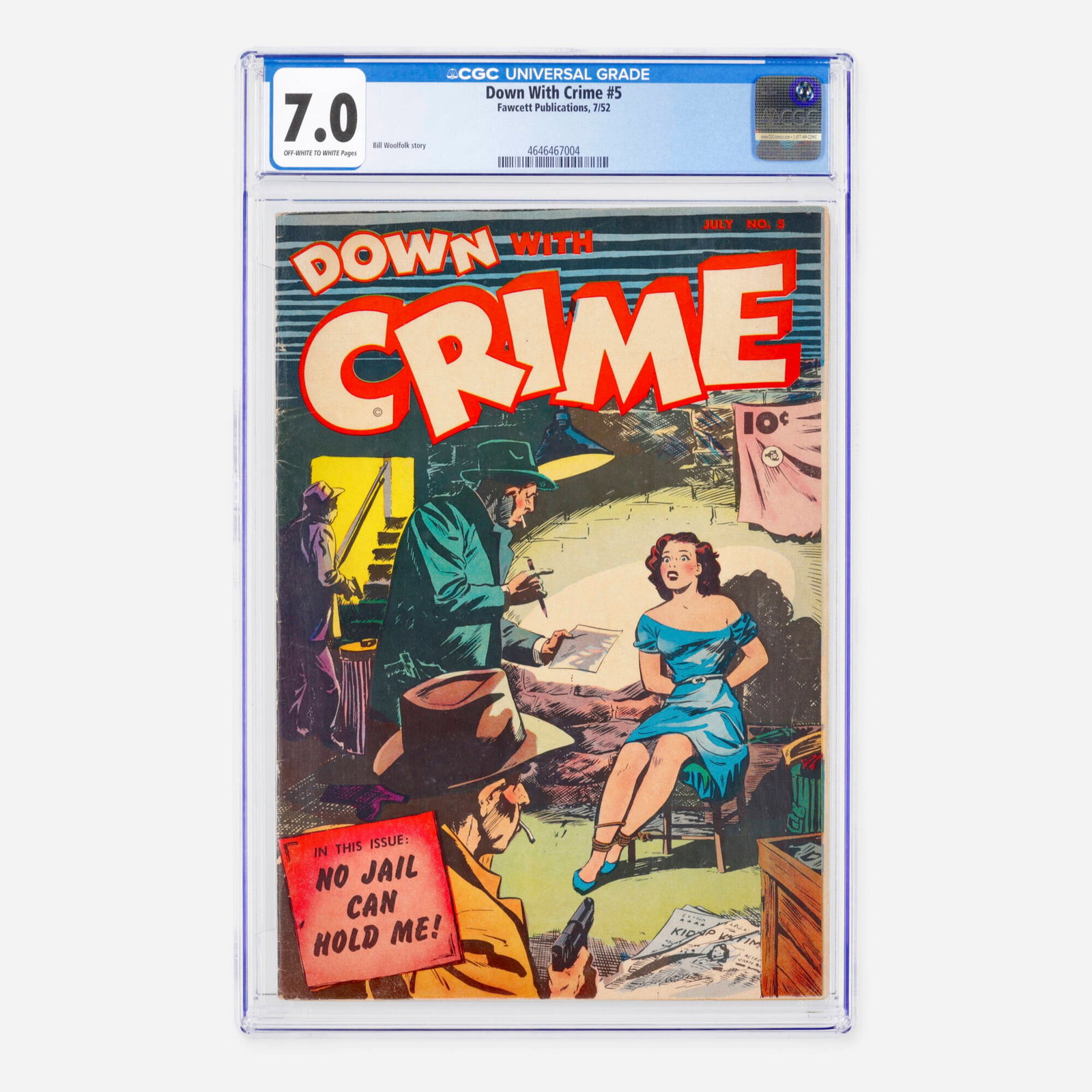 Fawcett Publications Down With Crime #5 CGC 7.0 (1 of 2)