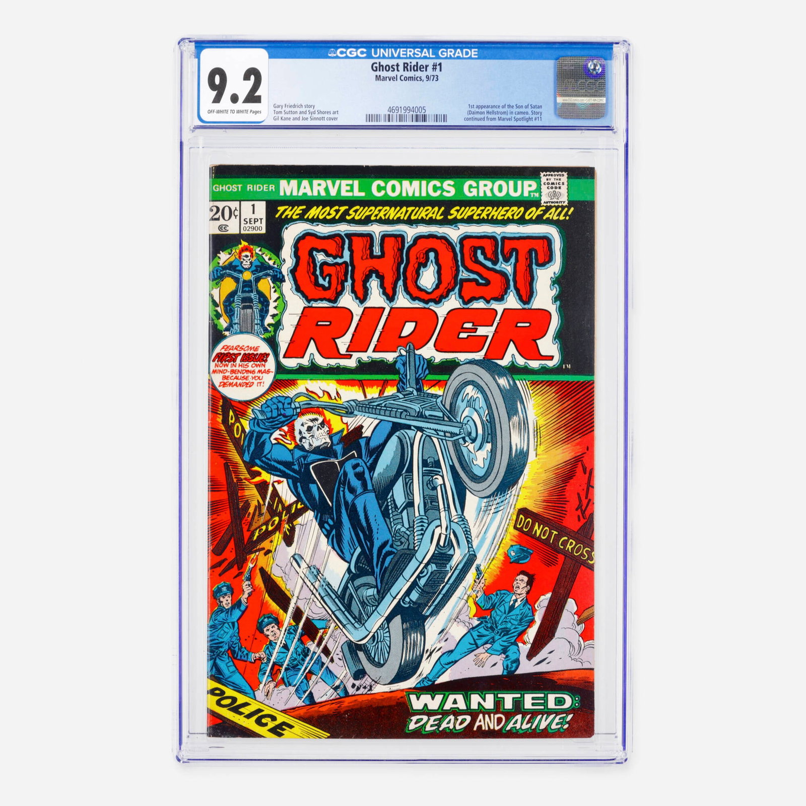 Marvel Comics Ghost Rider #1 CGC 9.2 (1 of 2)