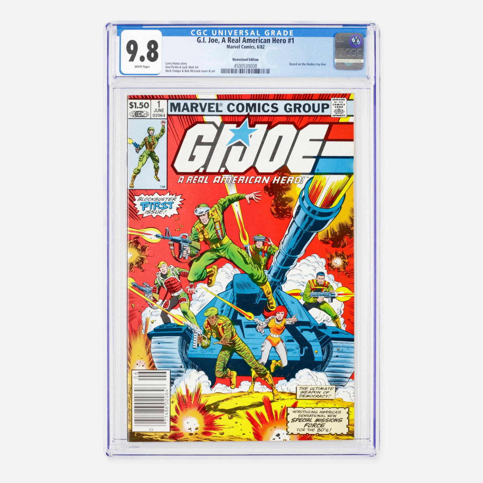 Marvel Comics G.I. Joe, A Real American Hero #1 CGC 9.8 Newsstand (1 of 2)