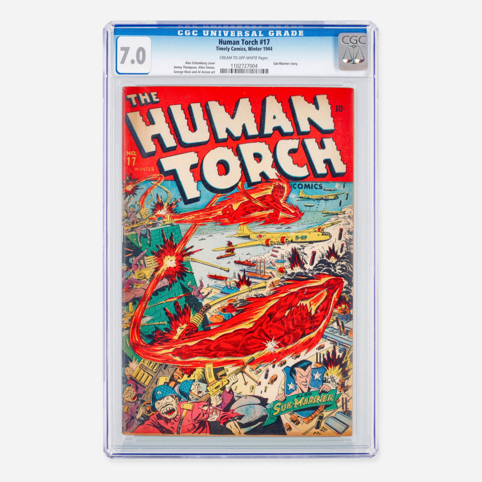 Timely Comics Human Torch #17 CGC 7.0 (1 of 2)