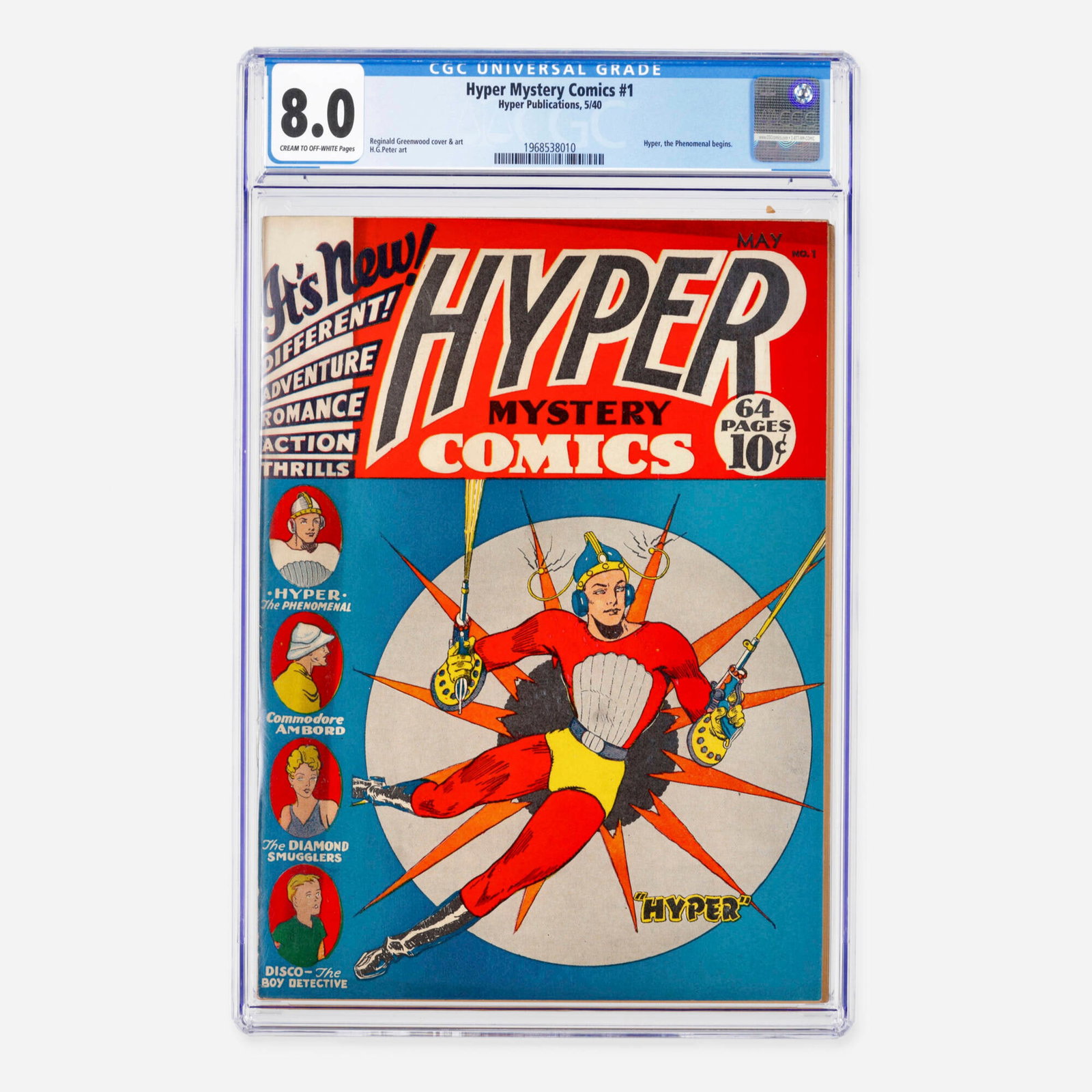 Hyper Publications Hyper Mystery Comics #1 CGC 8.0 (1 of 2)