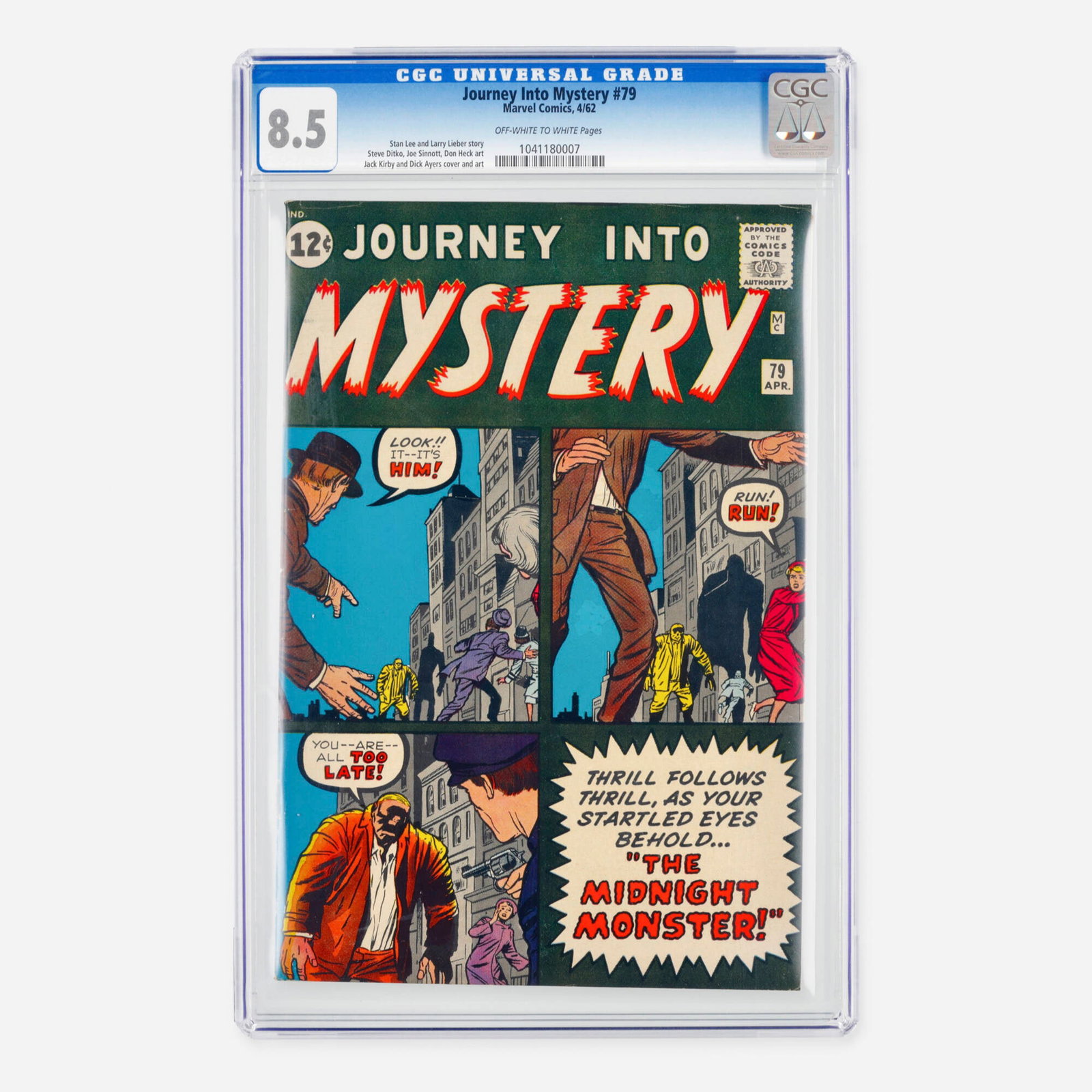 Marvel Comics Journey Into Mystery #79 CGC 8.5 (1 of 2)