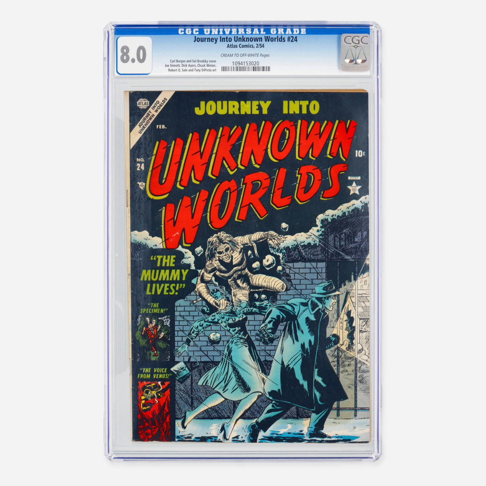 Atlas Comics Journey Into Unknown Worlds #24 CGC 8.0 (1 of 2)