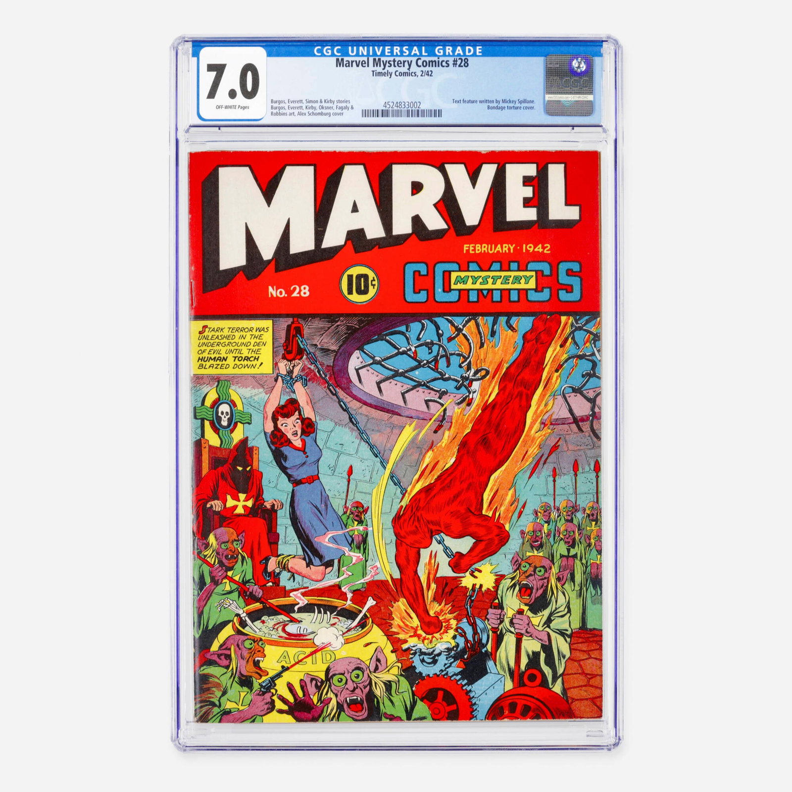 Timely Comics Marvel Mystery Comics #28 CGC 7.0 (1 of 2)