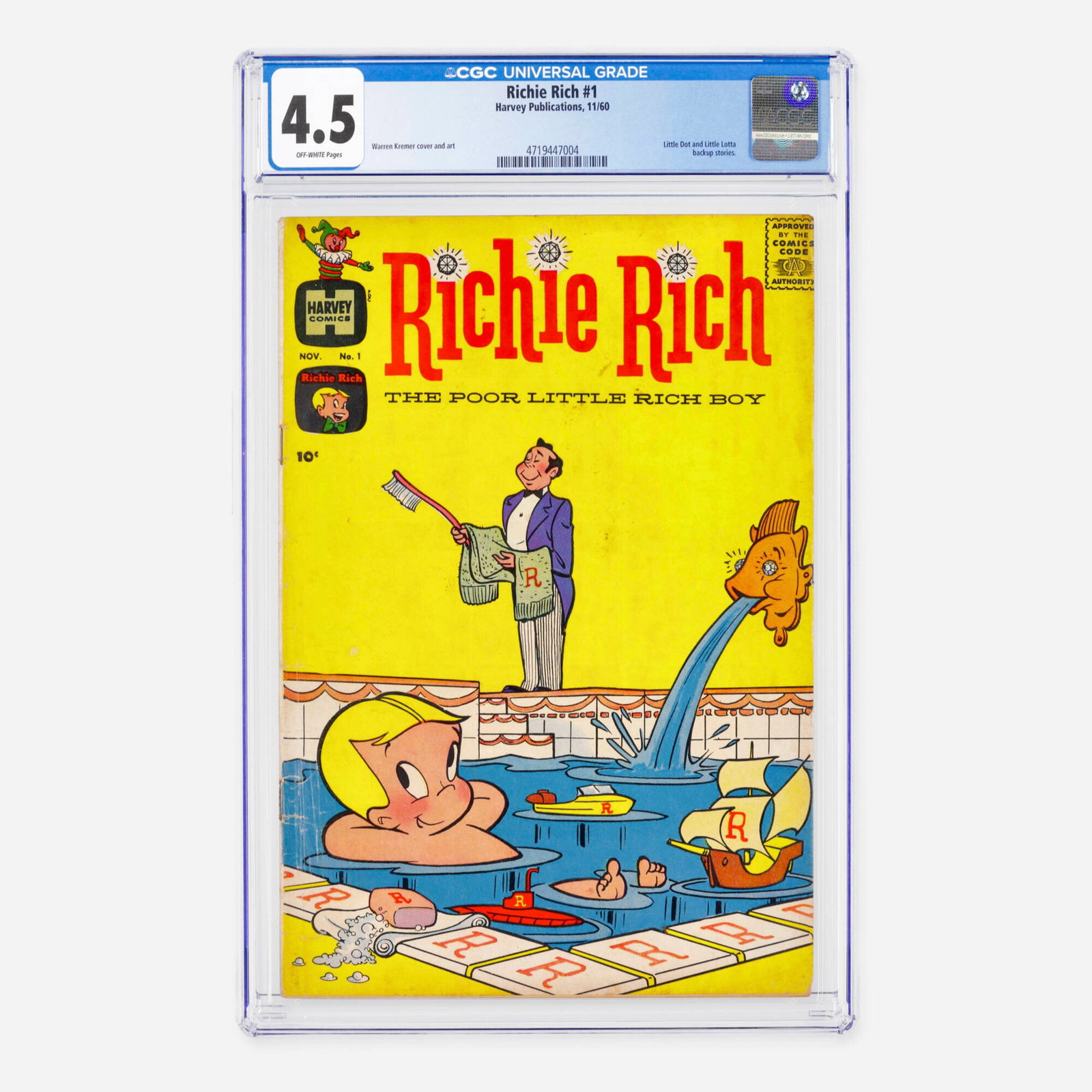 Harvey Publications Richie Rich #1 CGC 4.5 (1 of 2)