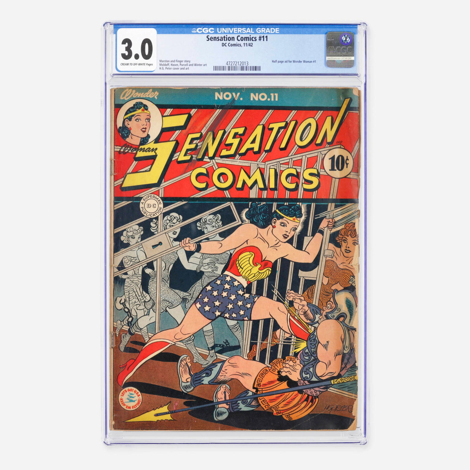 DC Comics Sensation Comics #11 CGC 3.0 (1 of 2)