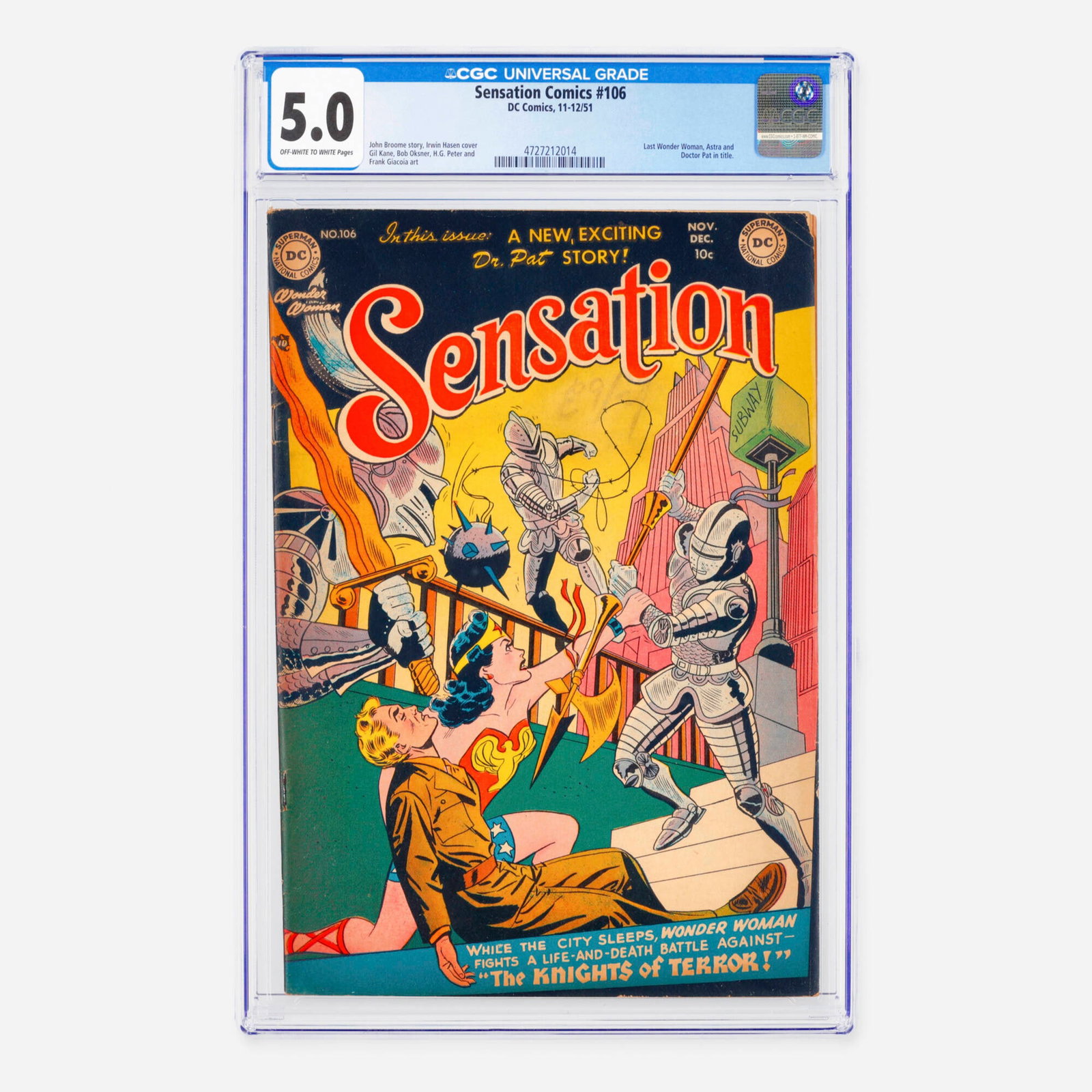 DC Comics Sensation Comics #106 CGC 5.0 (1 of 2)