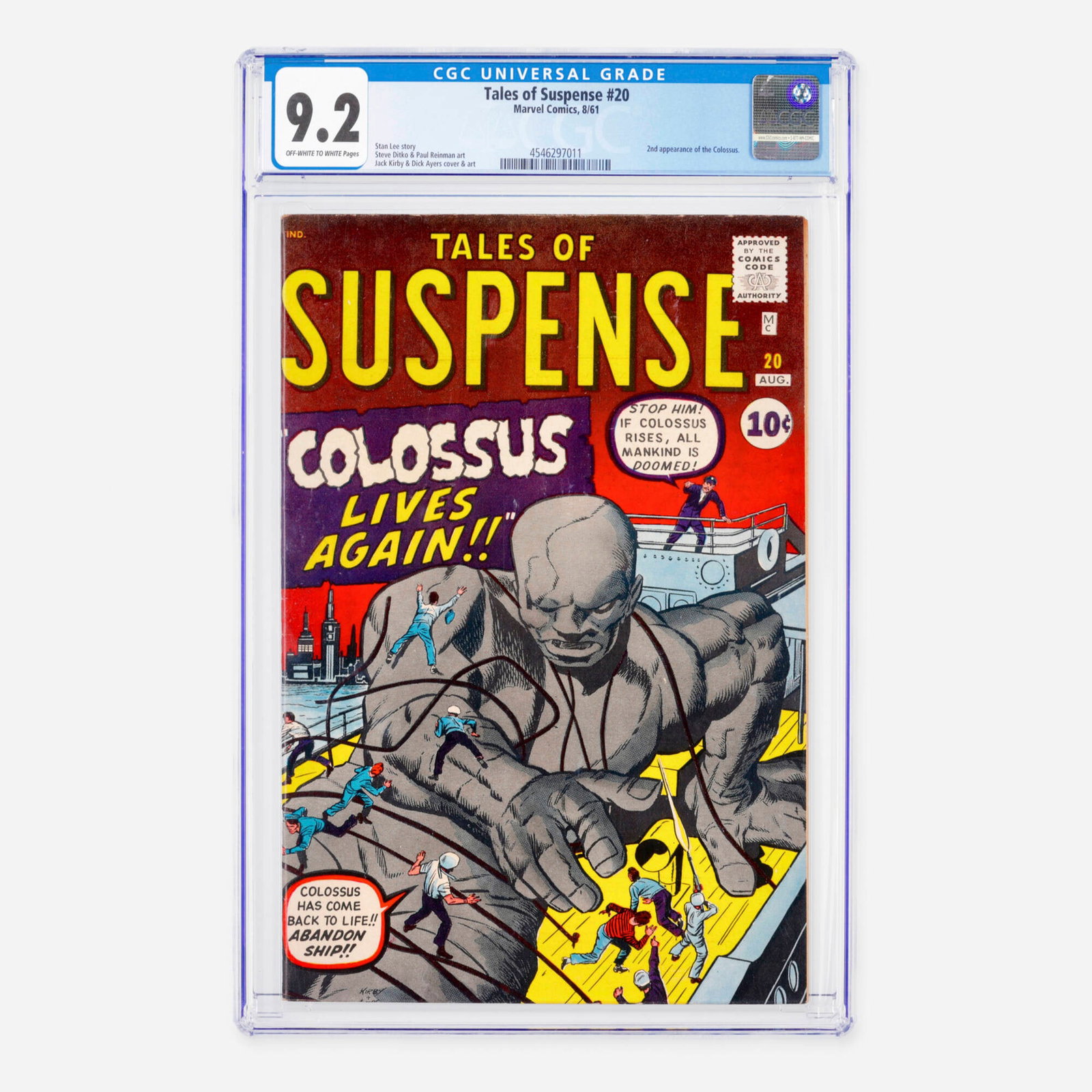 Marvel Comics Tales of Suspense #20 CGC 9.2 (1 of 2)