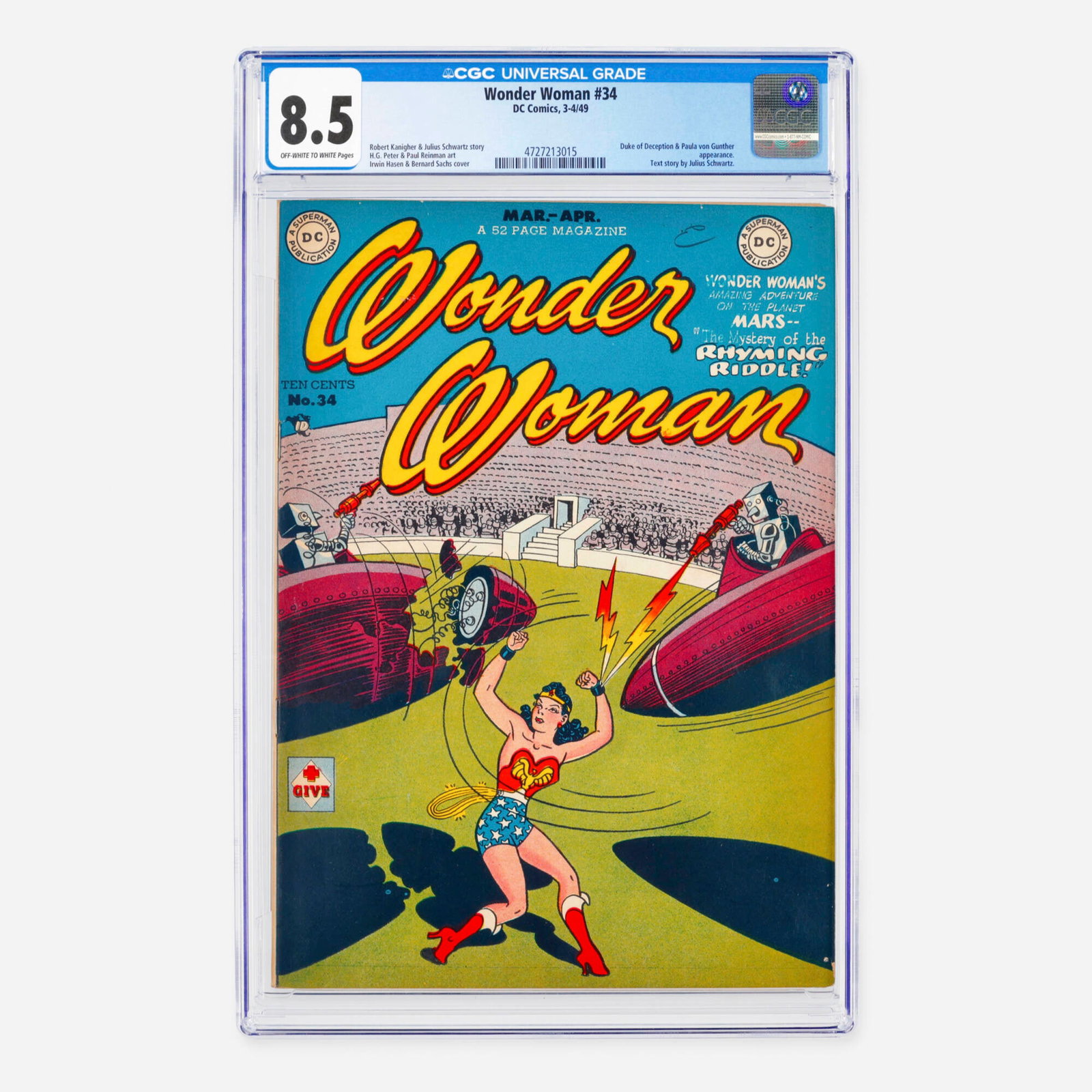 DC Comics Wonder Woman #34 CGC 8.5 (1 of 2)