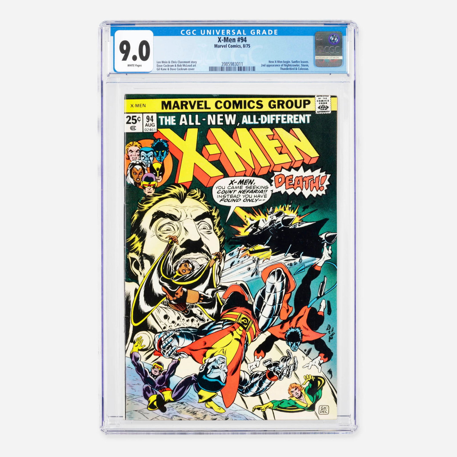 Marvel Comics X-Men #94 CGC 9.0 (1 of 2)