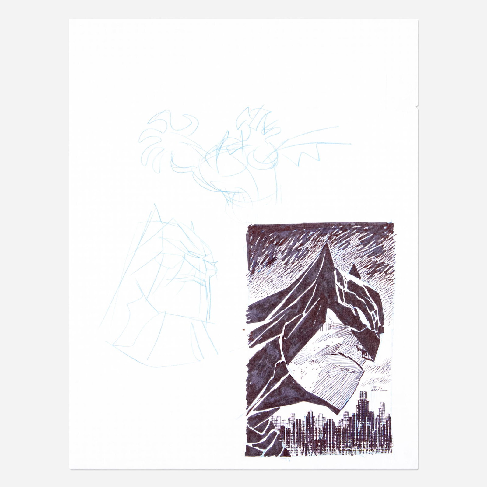 Bruce Walter Timm, Batman Preliminary Cover Original Art (DC Comics) (1 of 2)