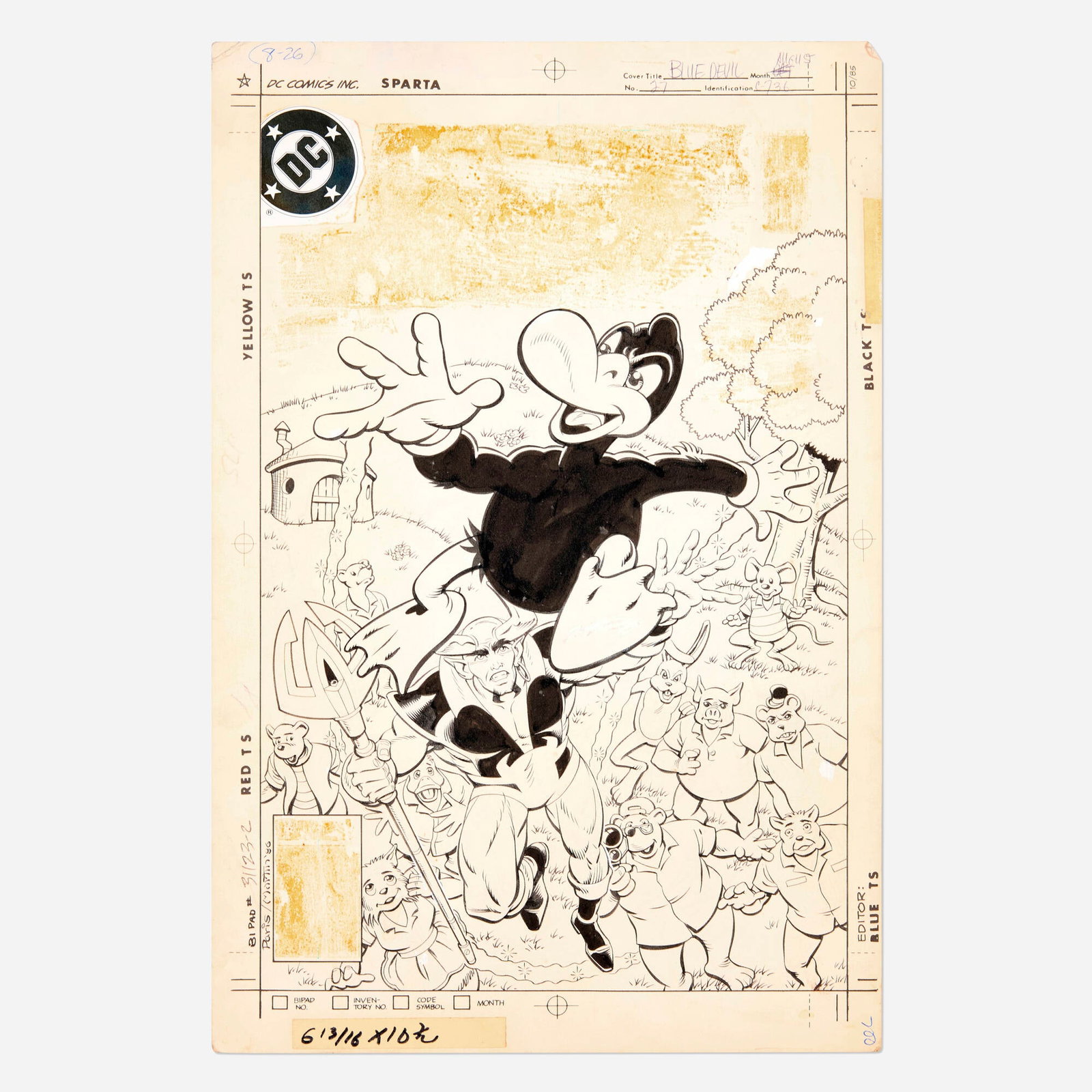 Paris Cullins and Gary Martin, Blue Devil #27 Cover Original Art (DC Comics, 1986) (1 of 2)