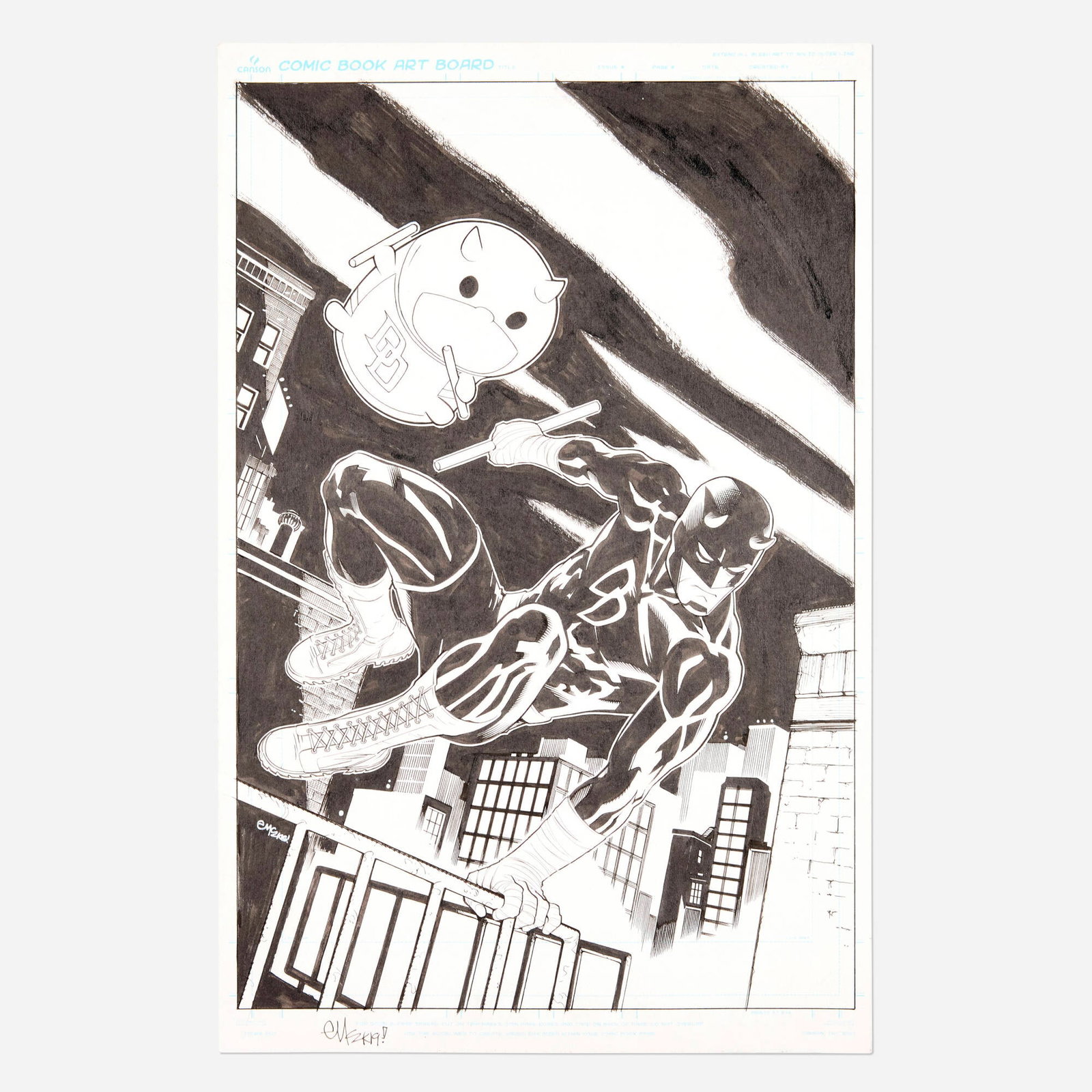 Ed McGuinness, Daredevil #10 Tsum Tsum Takeover Variant Cover Original Art (Marvel Comics, 2016) (1 of 2)
