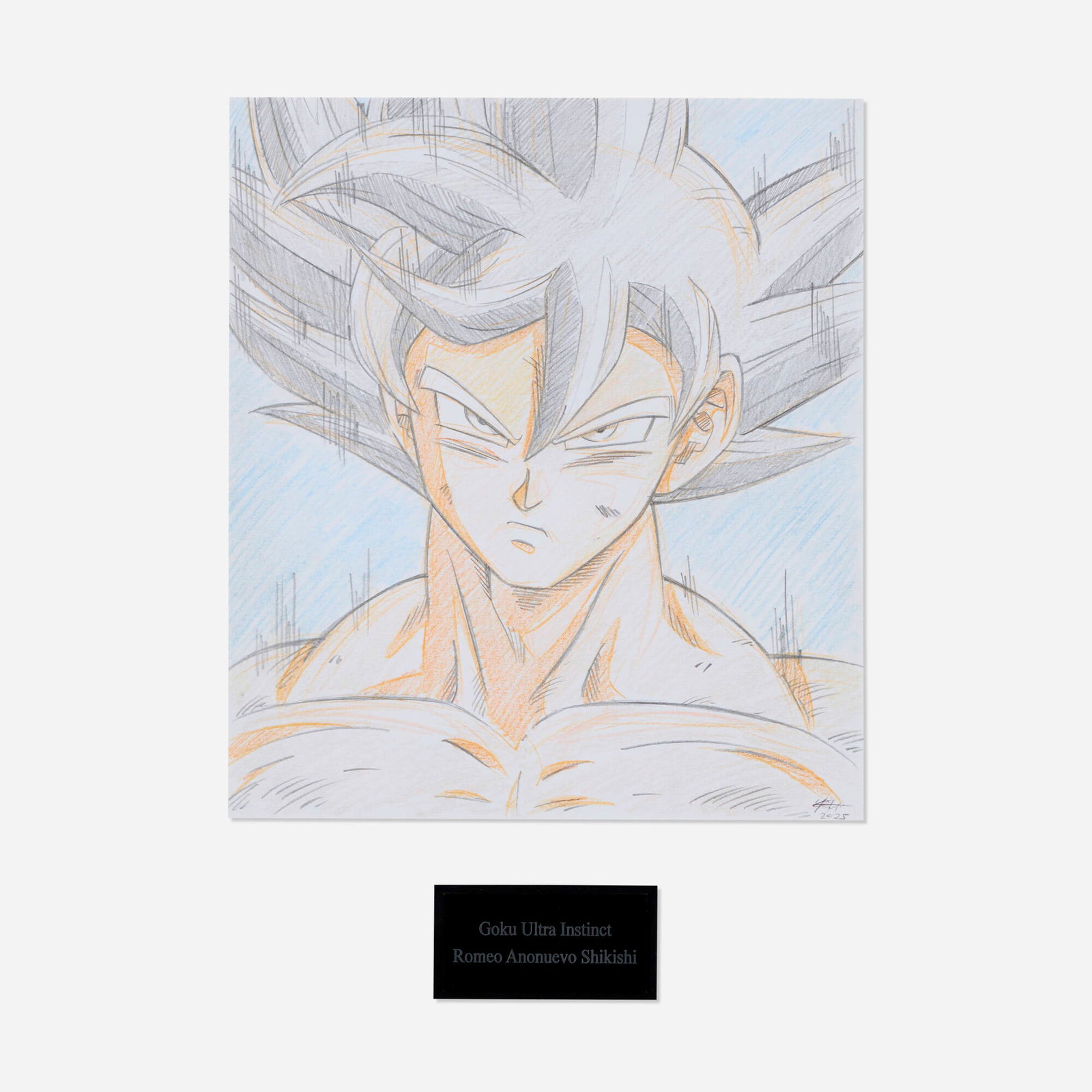 Romeo Anonuevo, Goku Ultra Instinct Shikishi Board Original Art (2025) (1 of 2)