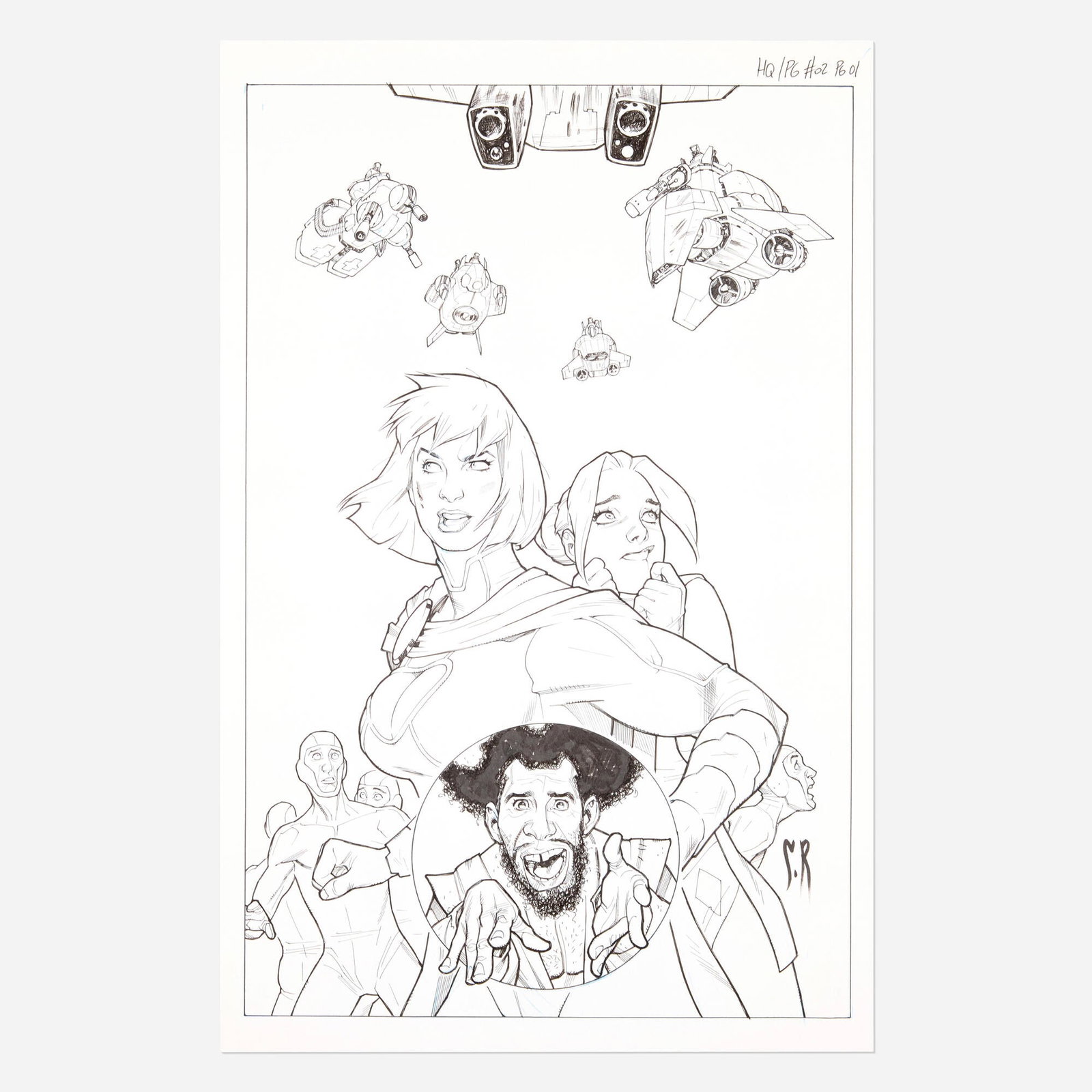 Stephane Roux, Harley Quinn and Power Girl #2 Story Page 1 Original Art (DC Comics, 2015) (1 of 2)