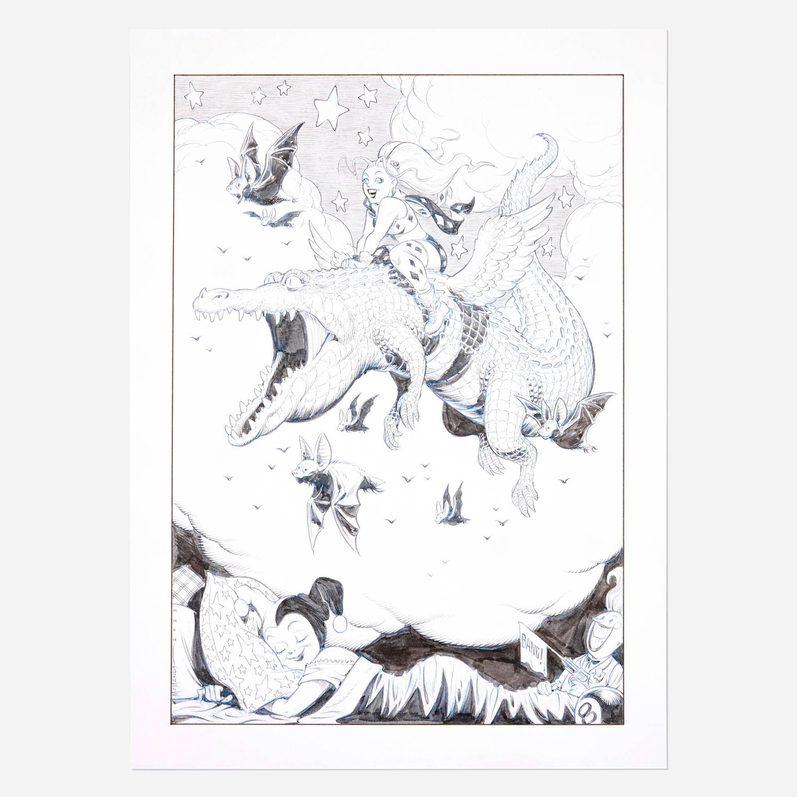 Shawn McManus, Harley Quinn Original Art Illustration (2023) (1 of 2)