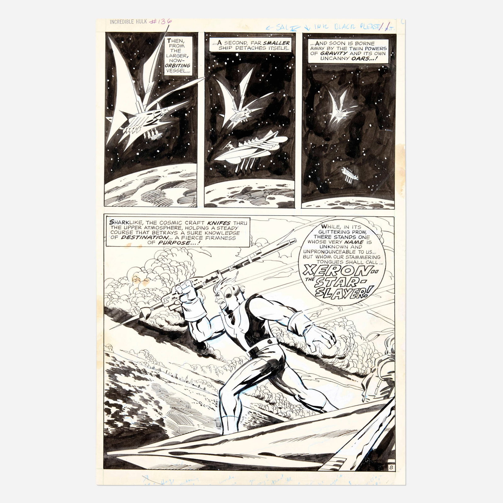 Herb Trimpe and Sal Buscema, Incredible Hulk #136 Story Page 8 Original Art (Marvel Comics, 1971) (1 of 2)