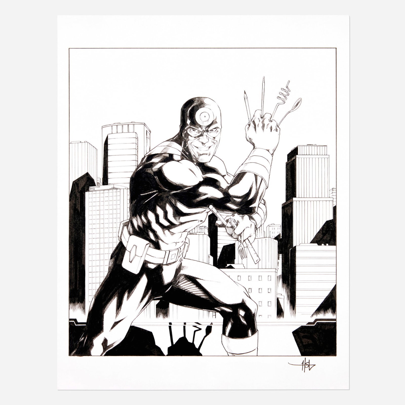 Creees Lee, Marvel Snap Bullseye Original Card Art (Marvel Comics, 2016) (1 of 2)