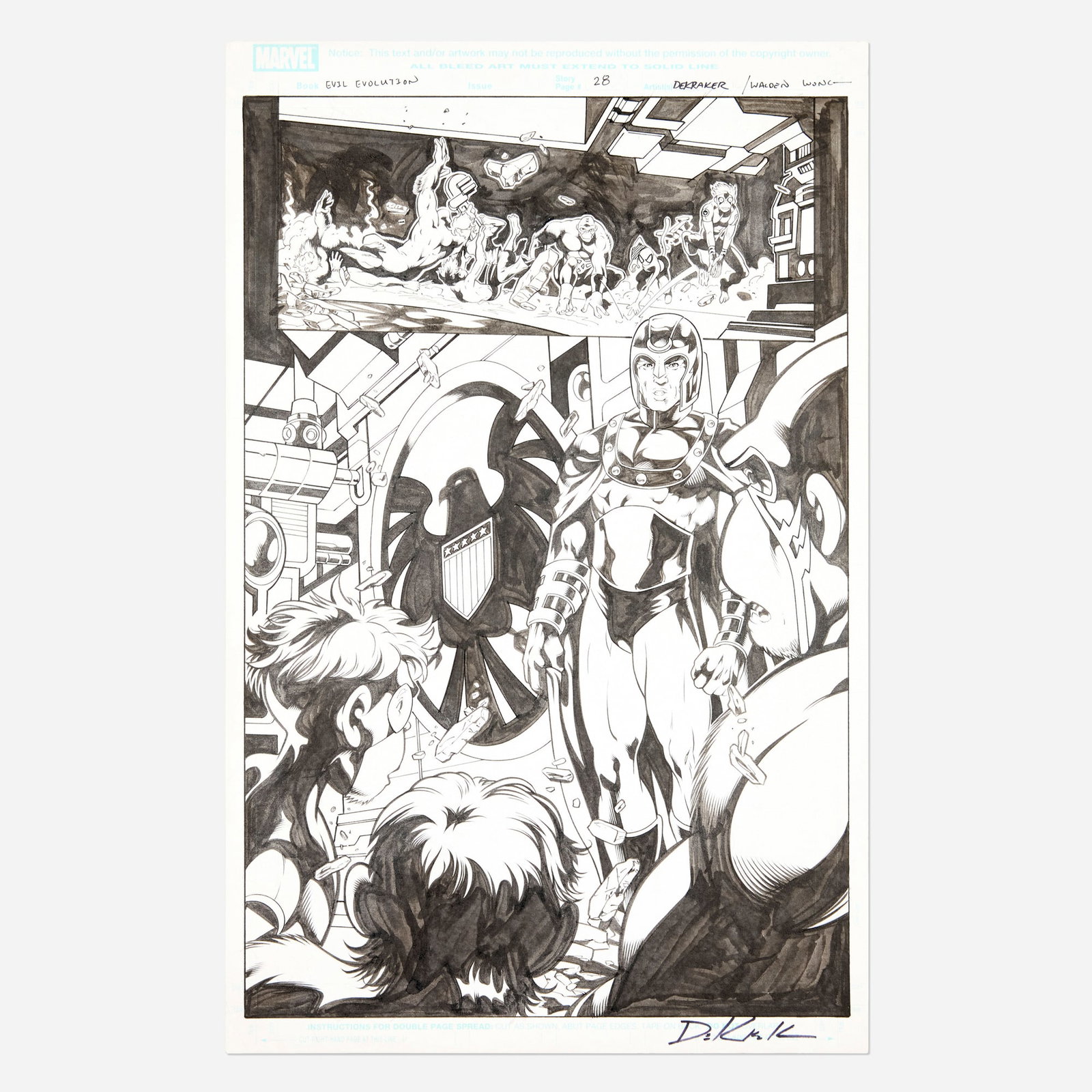 Adam DeKraker and Walden Wong, Marvel Zombies: Evil Evolution #1 Story Page 28 Original Art (1 of 2)