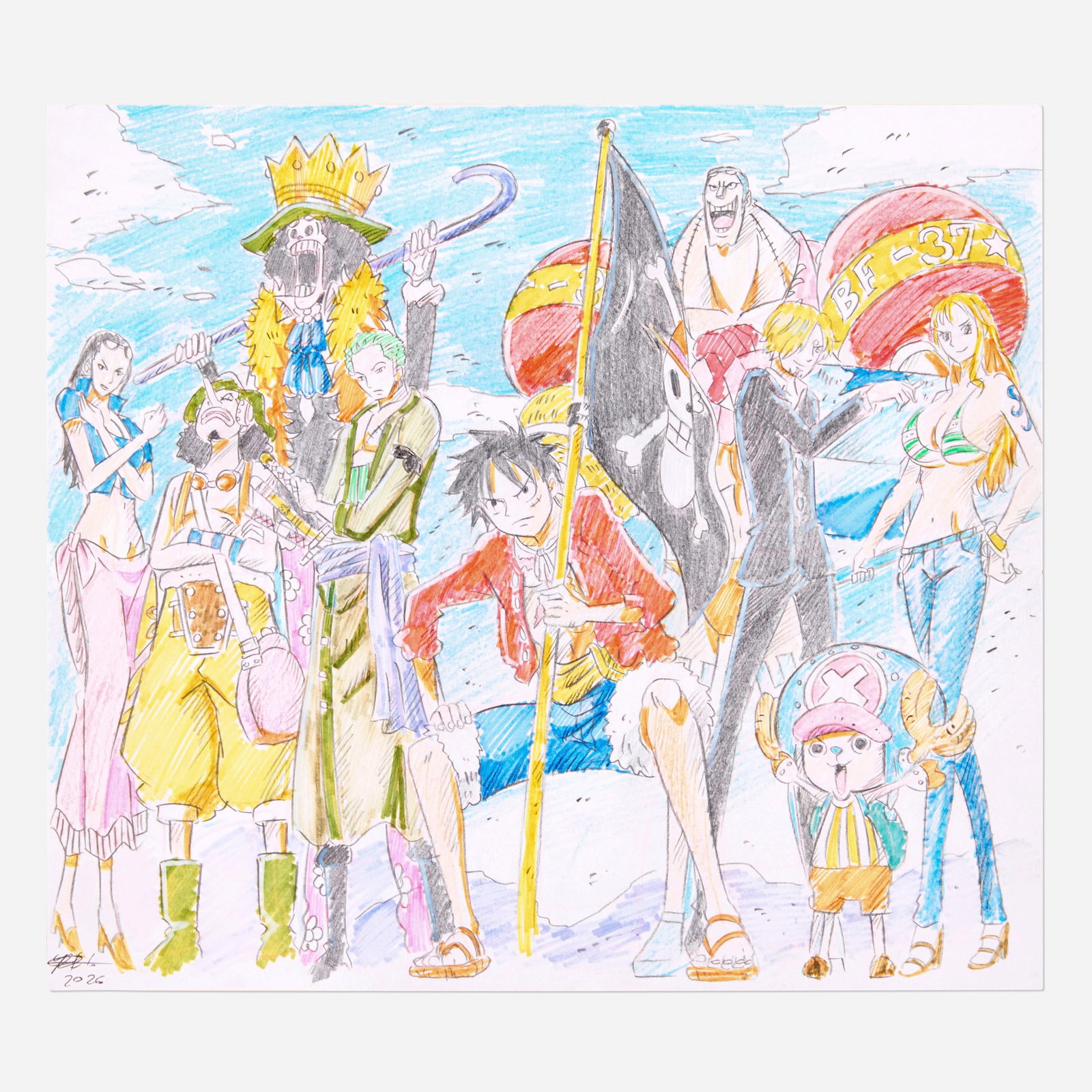 Romeo Anonuevo, One Piece Shikishi Board Original Art (2026) (1 of 2)