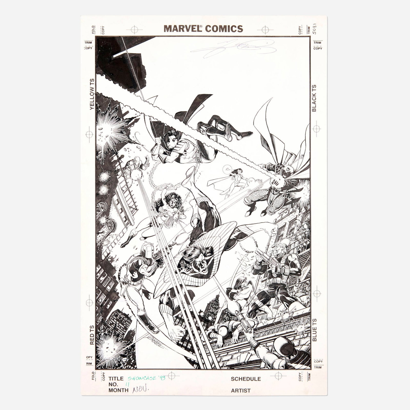 George Perez, Showcase '93 #11 Cover Original Art (DC Comics, 1993) (1 of 2)